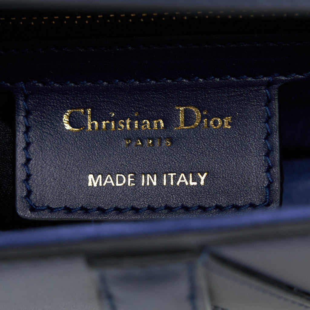 DIOR MEDIUM SADDLE BAG SMOOTH CALFSKIN NAVY GHW