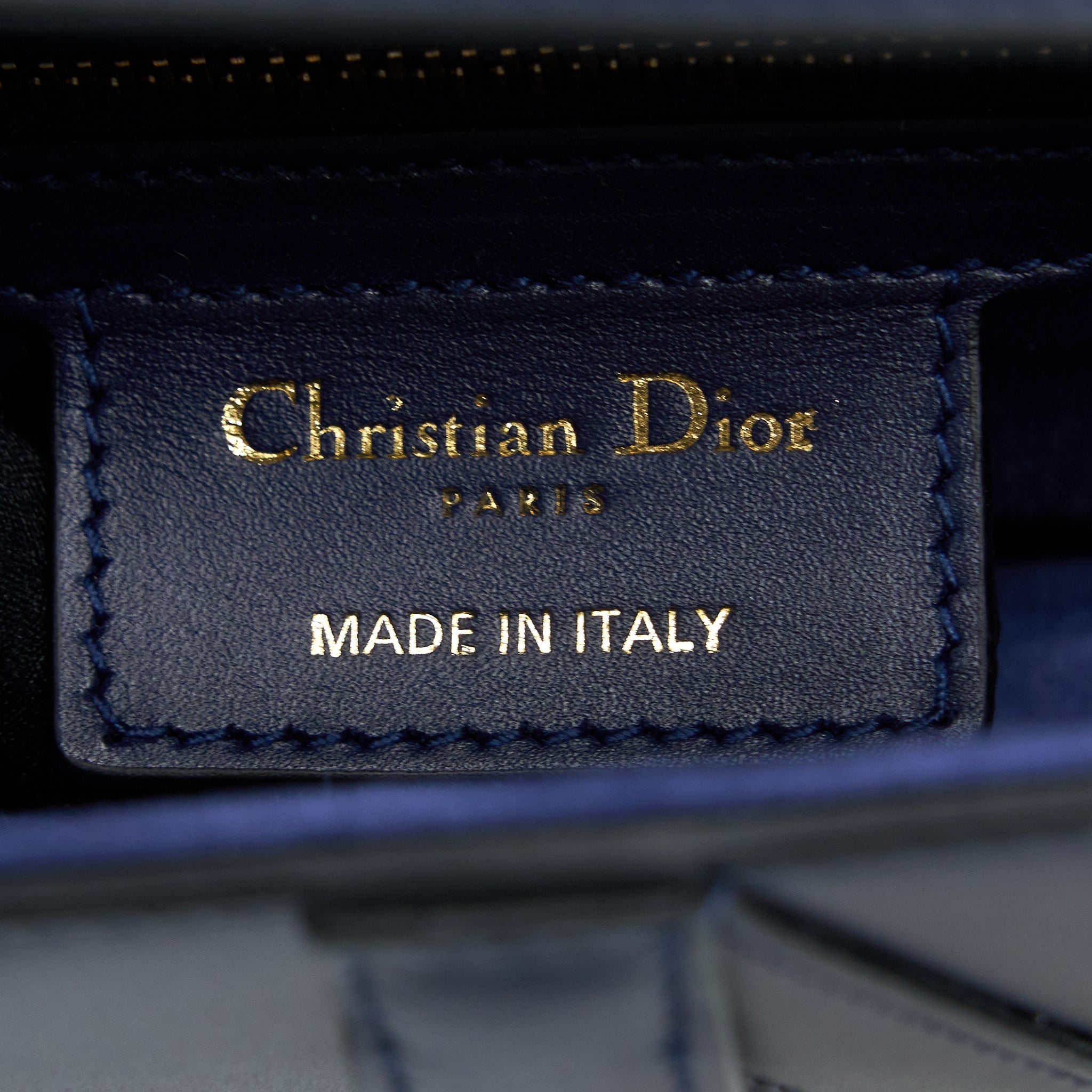 DIOR MEDIUM SADDLE BAG SMOOTH CALFSKIN NAVY GHW