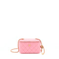 CHANEL 22S PEARL CRUSH LONG VANITY WITH CHAIN LAMBSKIN PINK GHW