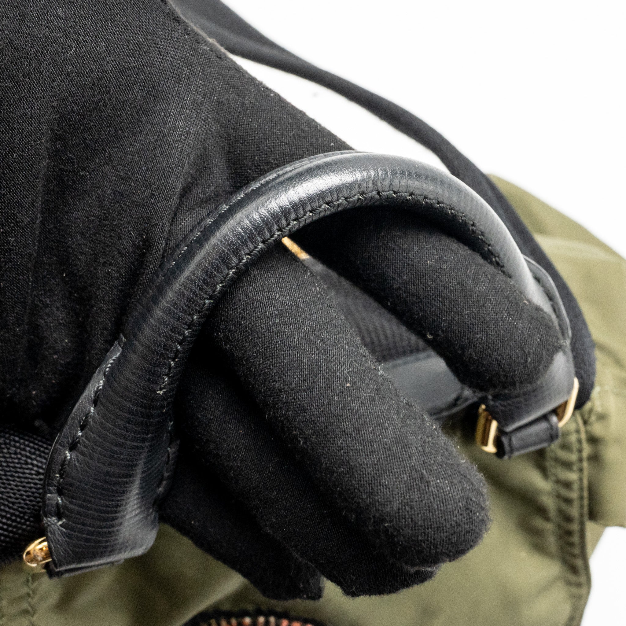 BURBERRY PATCHES RUCKSACK MEDIUM BACKPACK NYLON DARK GREEN GHW