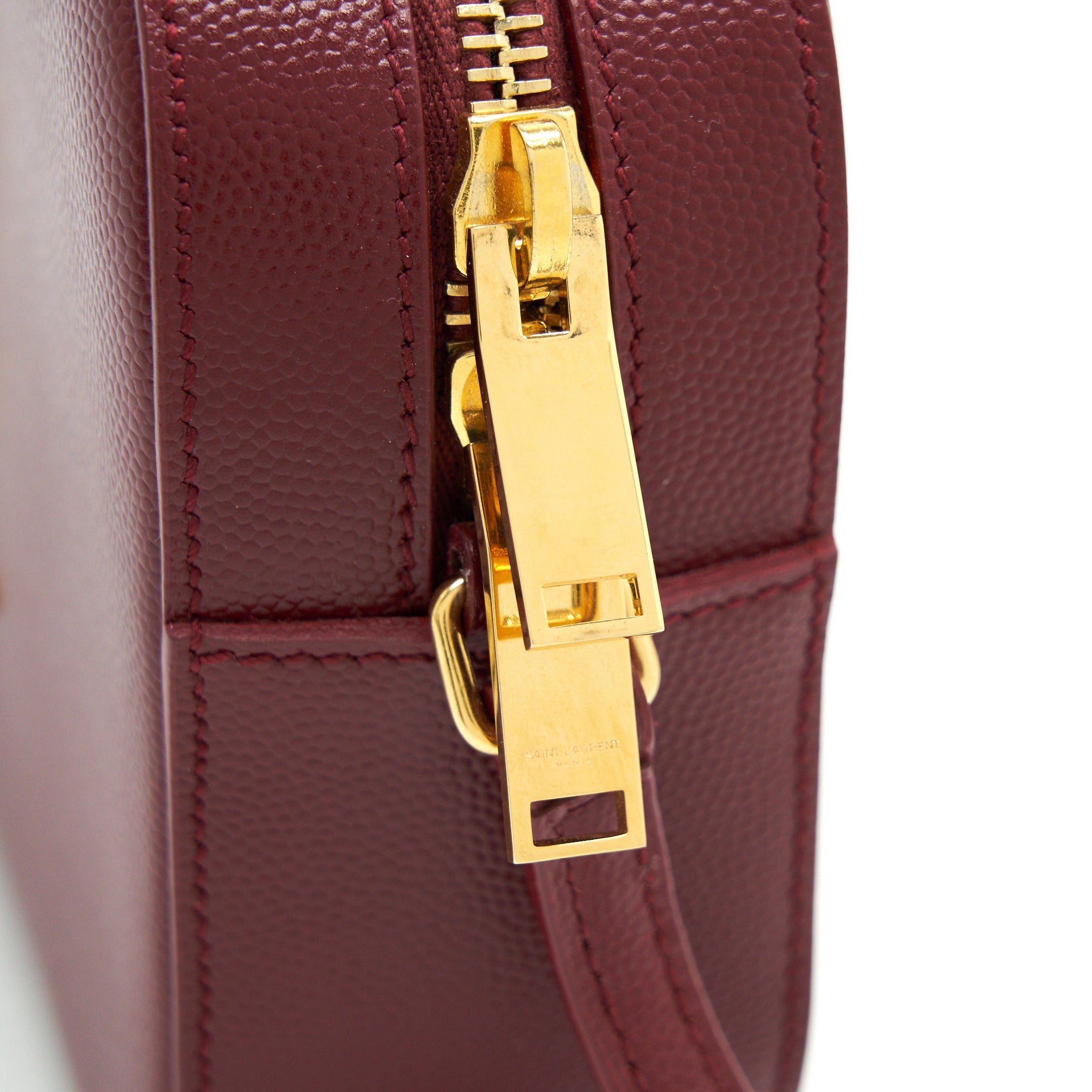SAINT LAURENT/YSL MINI CAMERA BAG CROSSBODY BAG BURGUNDY GHW