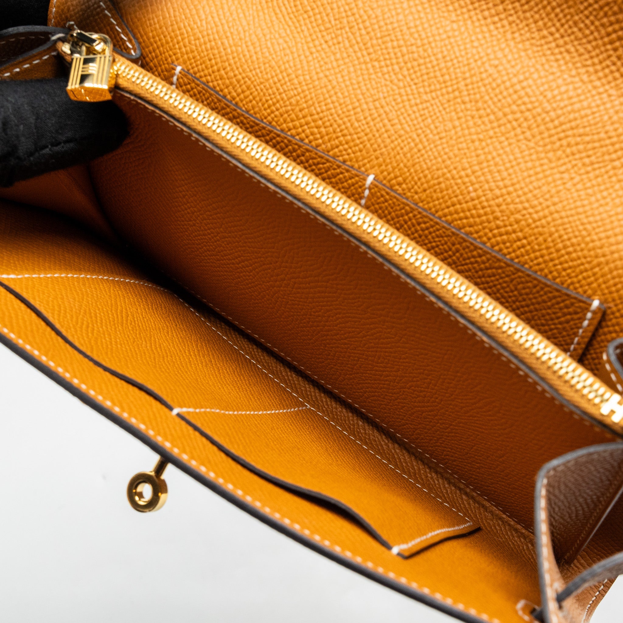 HERMES KELLY TO GO EPSOM TOFFEE GHW