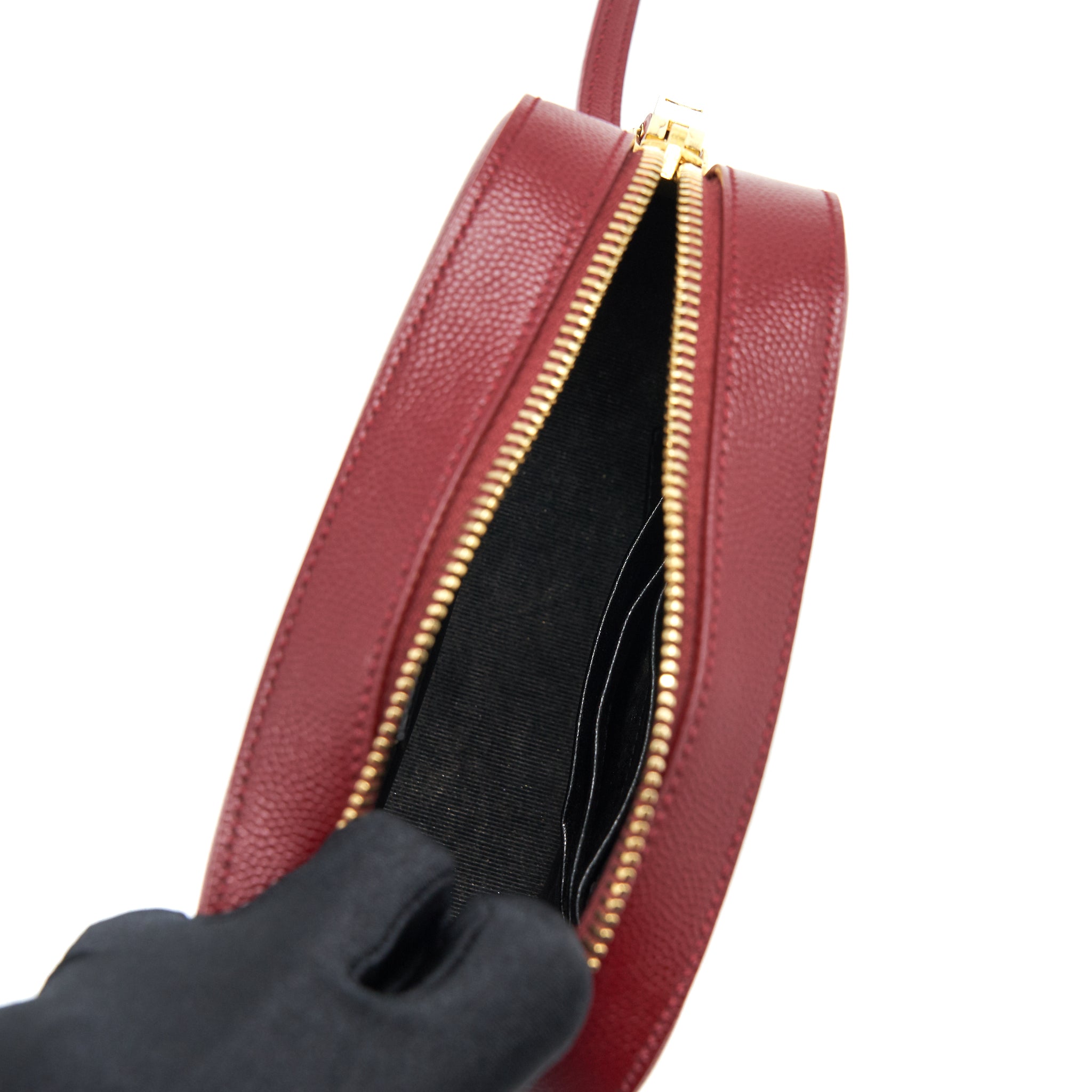 SAINT LAURENT/YSL MINI CAMERA BAG CROSSBODY BAG BURGUNDY GHW