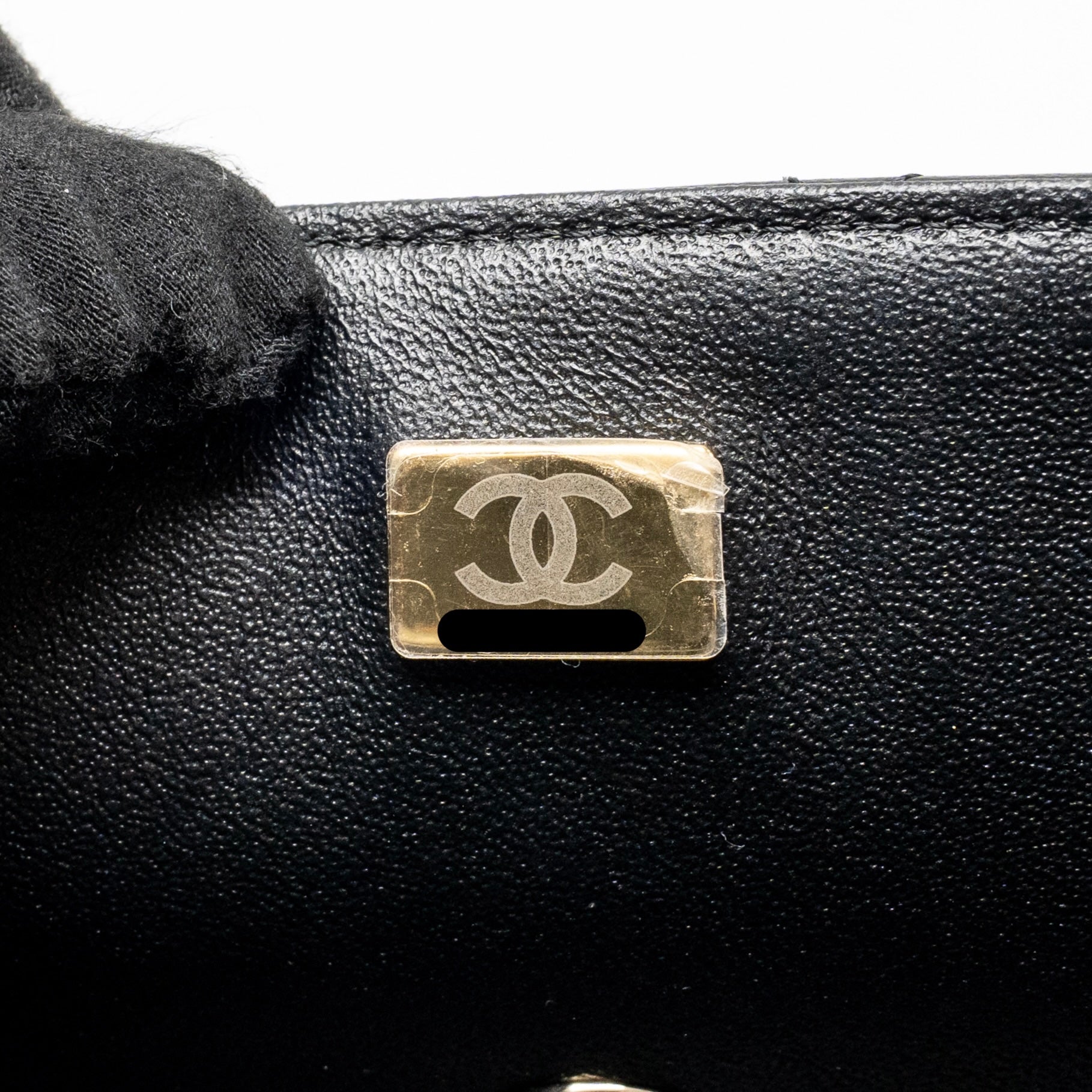 CHANEL TOP HANDLE MINI RECTANGULAR WITH DETAILED CHARM LAMBSKIN BLACK LGHW (MICROCHIP)