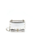 FENDI KAN I BAG METALLIC SLIVER/MULTICOLOR WITH GOLD AND SILVER HARDWARE