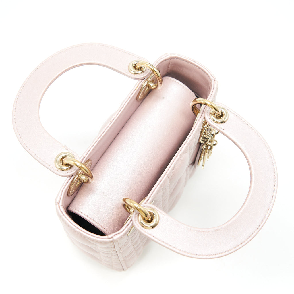 DIOR MINI LADY WITH CHAIN LOTUS PEARL GHW