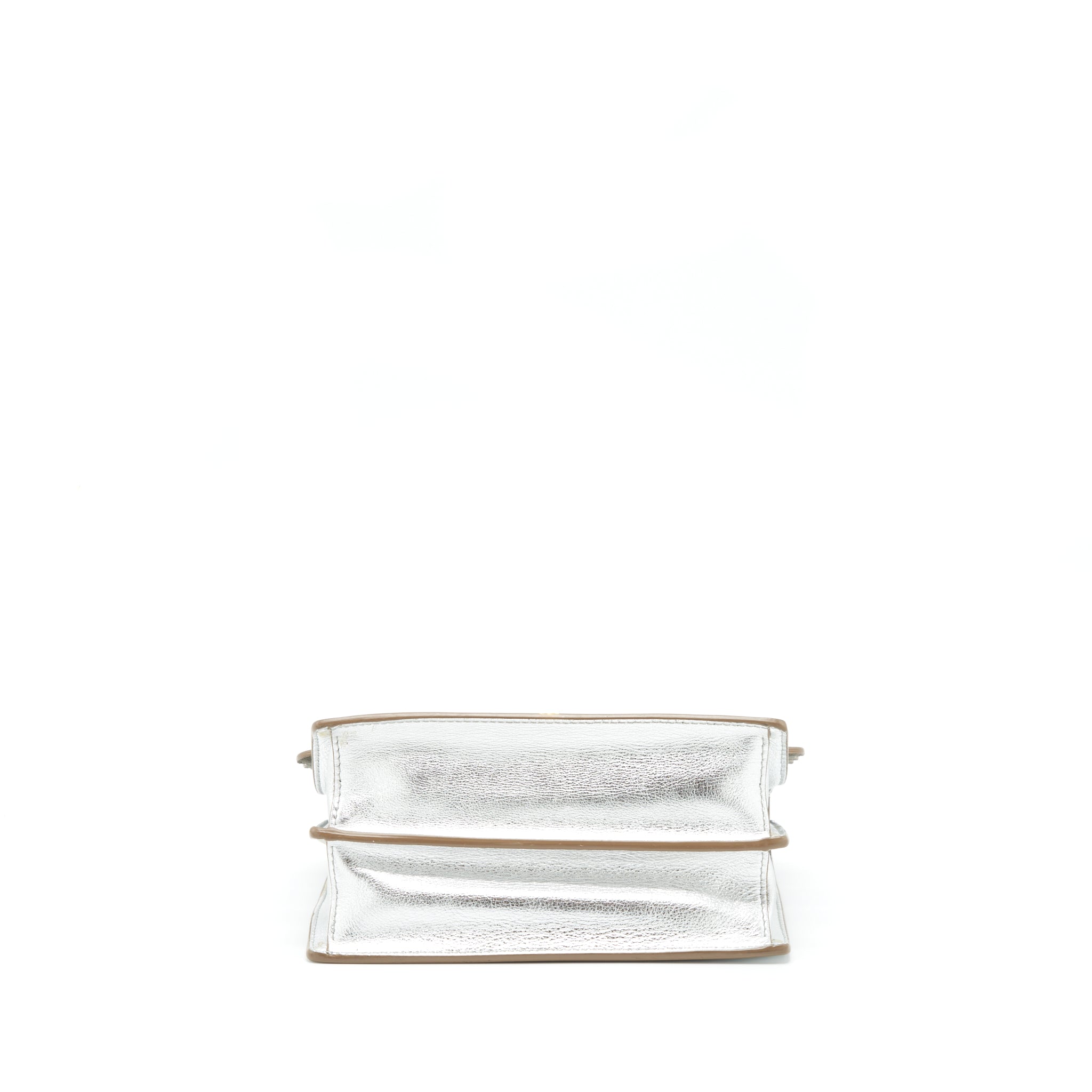 FENDI KAN I BAG METALLIC SLIVER/MULTICOLOR WITH GOLD AND SILVER HARDWARE