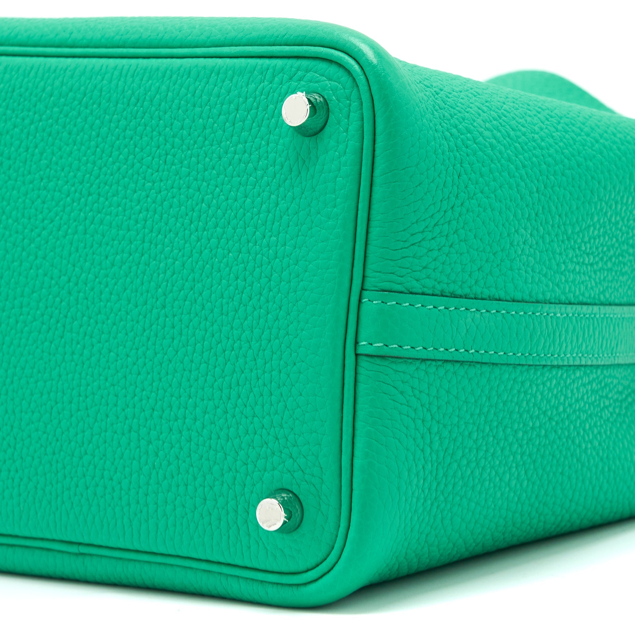 HERMES PICOTIN 18 LOCK BAG ALLIGATOR TOUCH CLEMENCE MENTHE/VERT JADE SHW