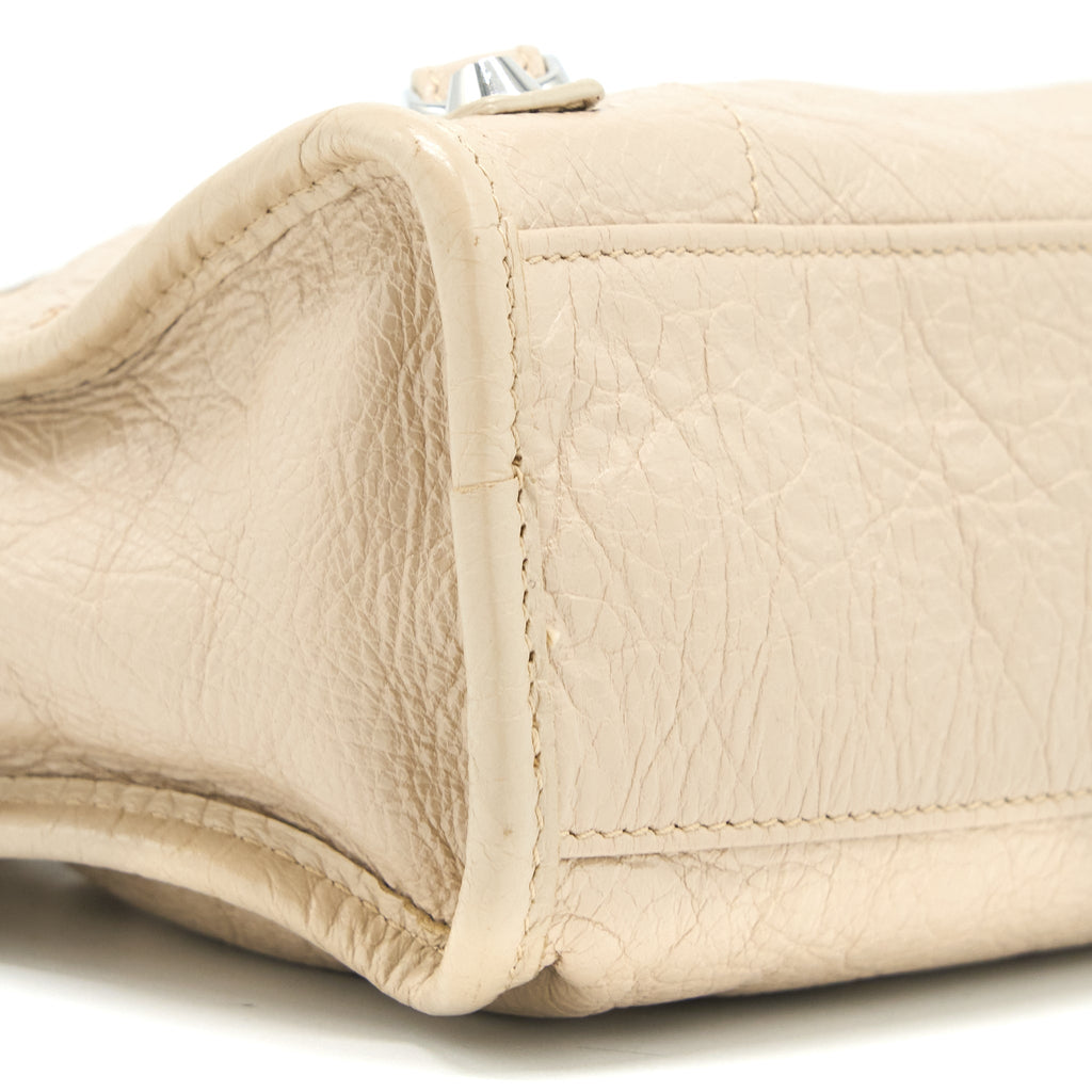 BALENCIAGA MINI CITY BAG BEIGE SHW