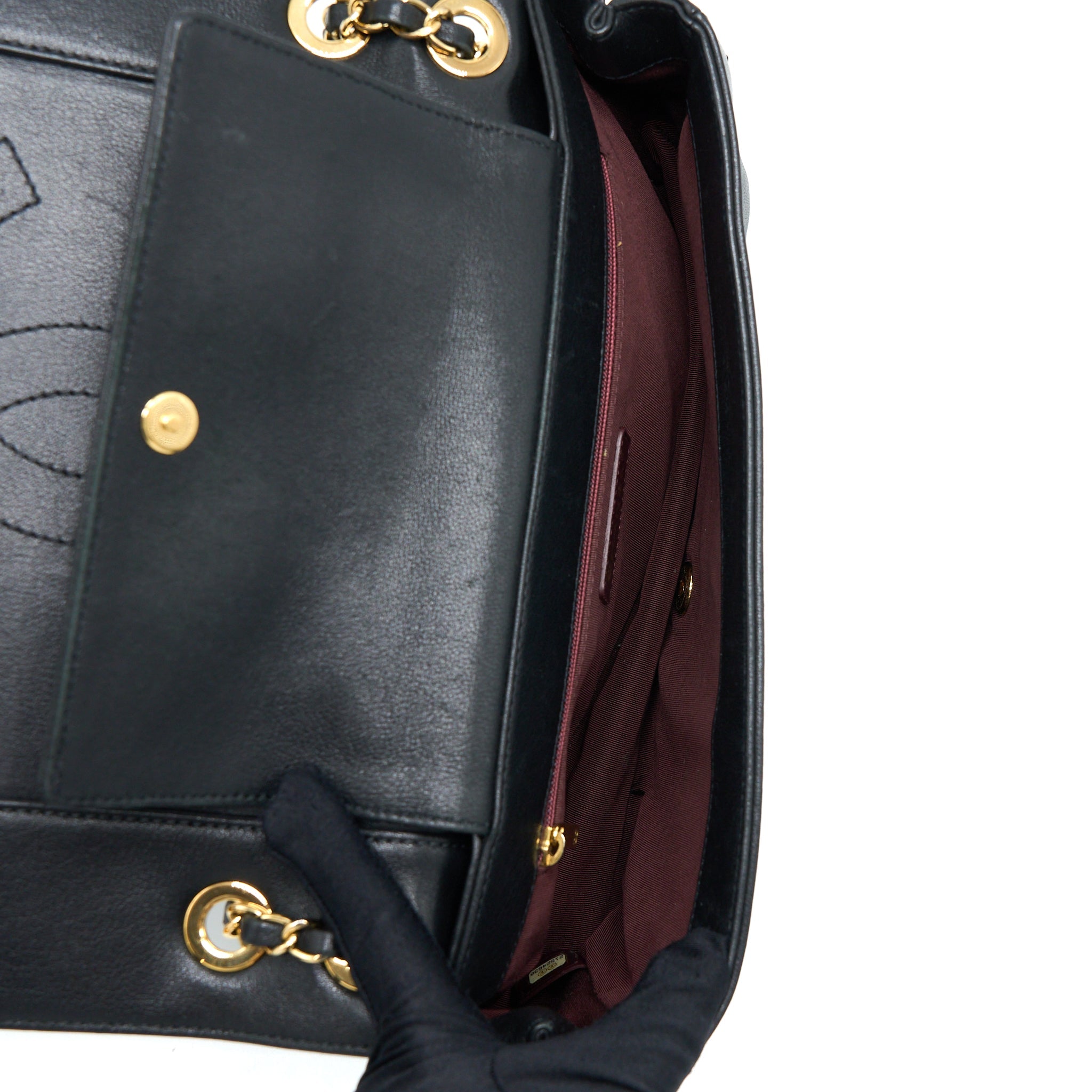 CHANEL SEASONAL QUILTED FLAP BAG CALFKSKIN BLACK MULTICOLOUR HARDWARE