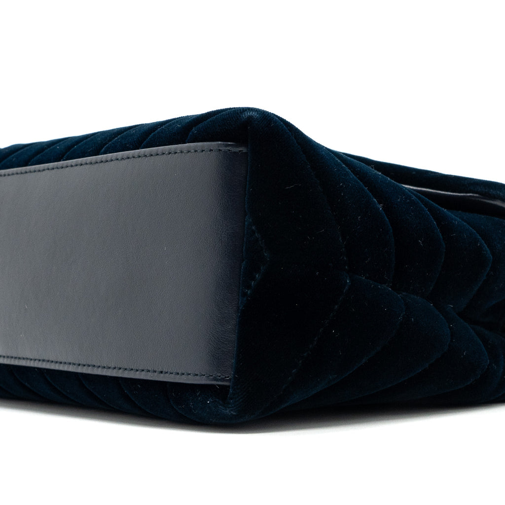 SAINT LAURENT /YSL MEDIUM LOU LOU IN VELVET BLUE GHW