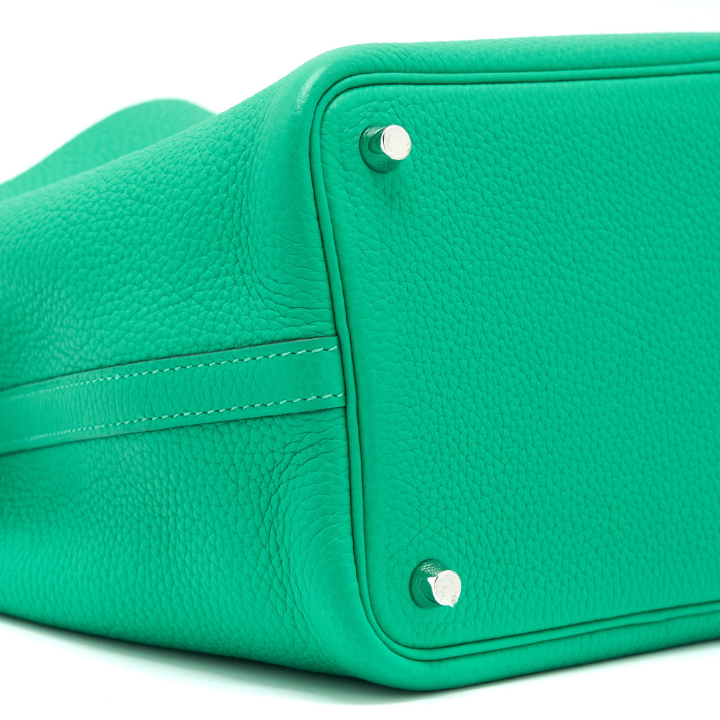 HERMES PICOTIN 18 LOCK BAG ALLIGATOR TOUCH CLEMENCE MENTHE/VERT JADE SHW