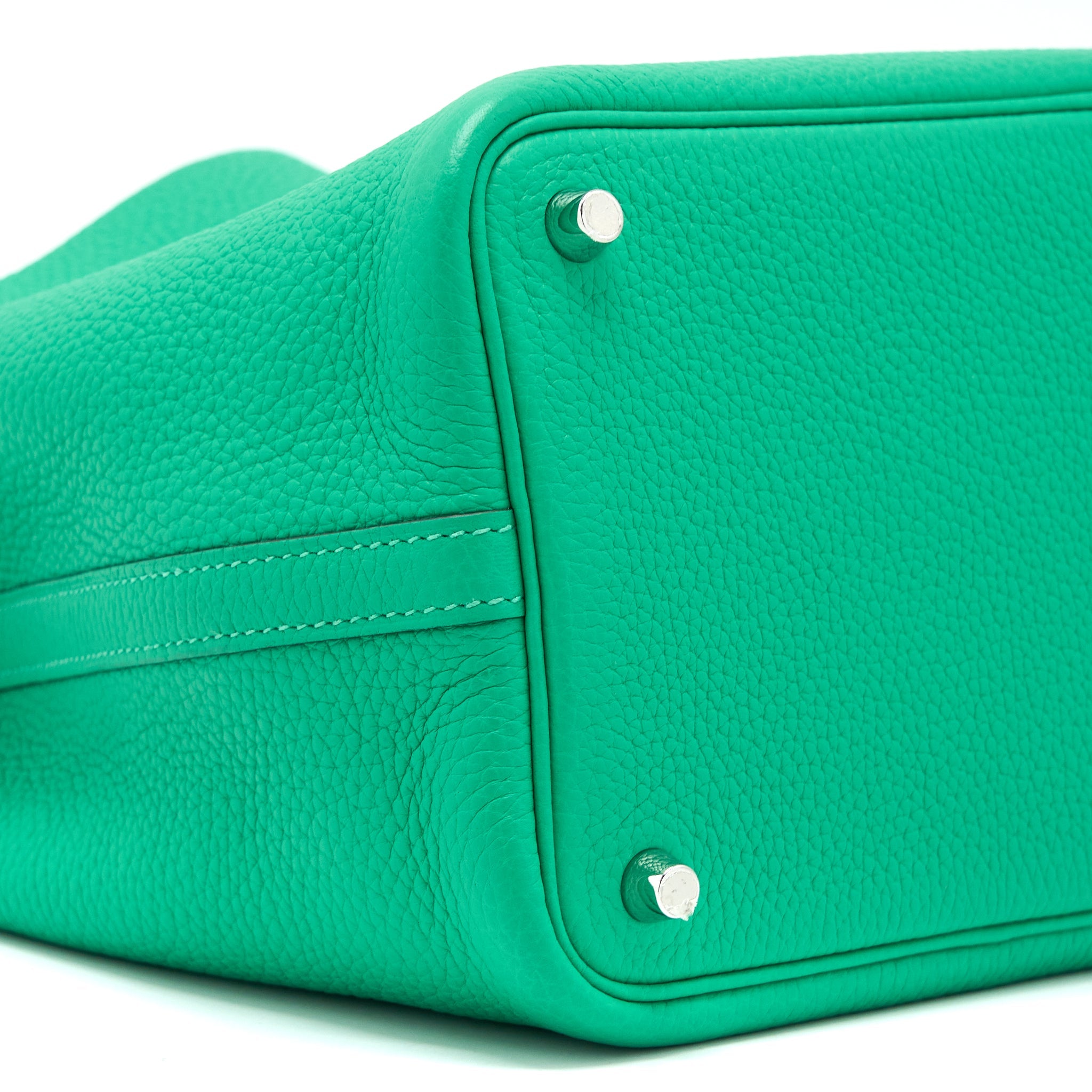HERMES PICOTIN 18 LOCK BAG ALLIGATOR TOUCH CLEMENCE MENTHE/VERT JADE SHW
