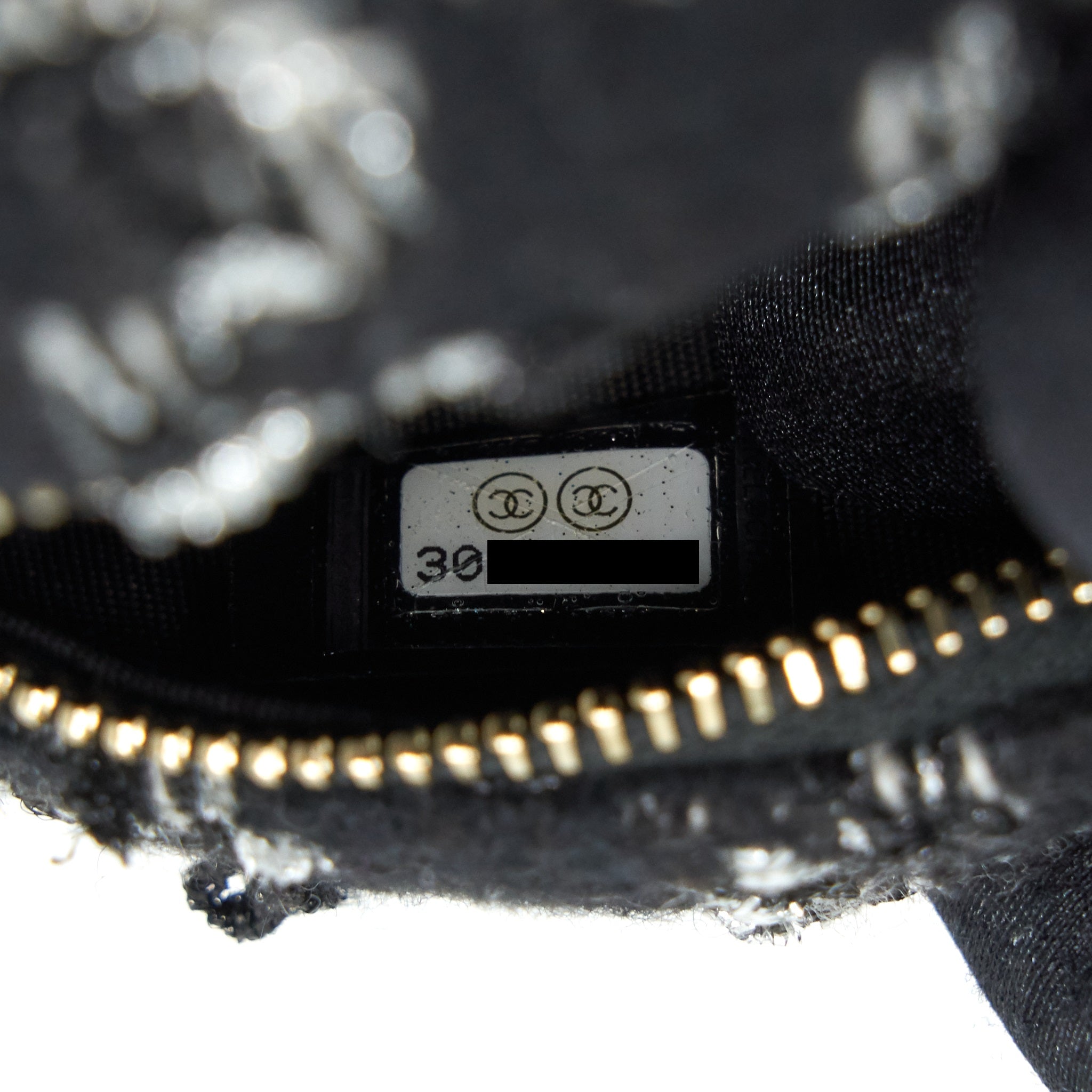 CHANEL TWEED 19 ROUND CLUTCH WITH CHAIN