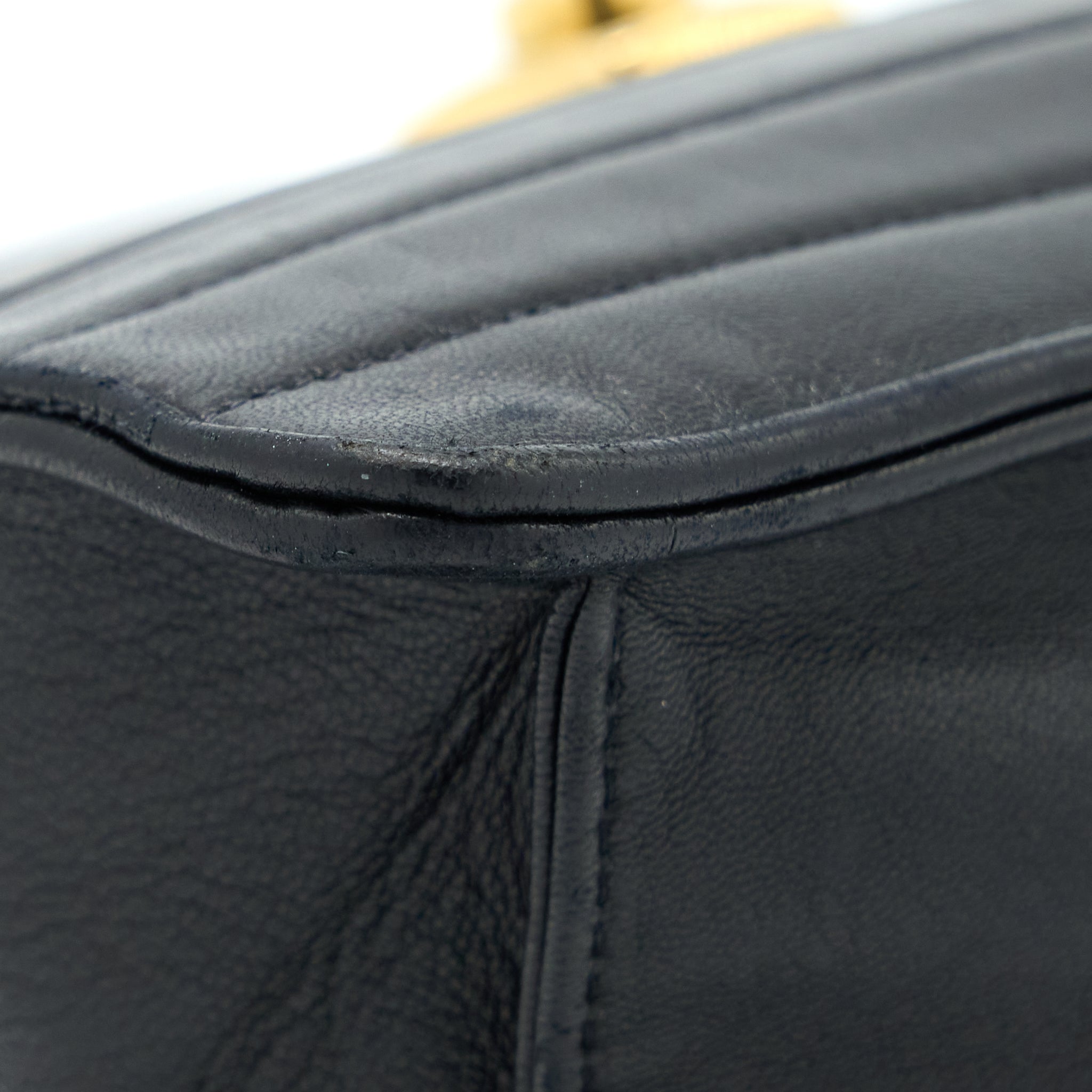 CHANEL VINTAGE KELLY FLAP BAG LAMBSKIN BLACK GHW