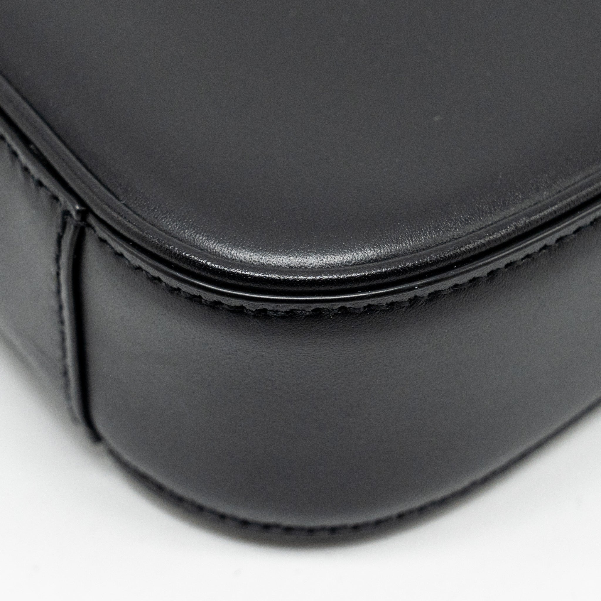 SAINT LAURENT / YSL MINI LE 5 A 7 HOBO BAG SMOOTH CALFSKIN BLACK GHW