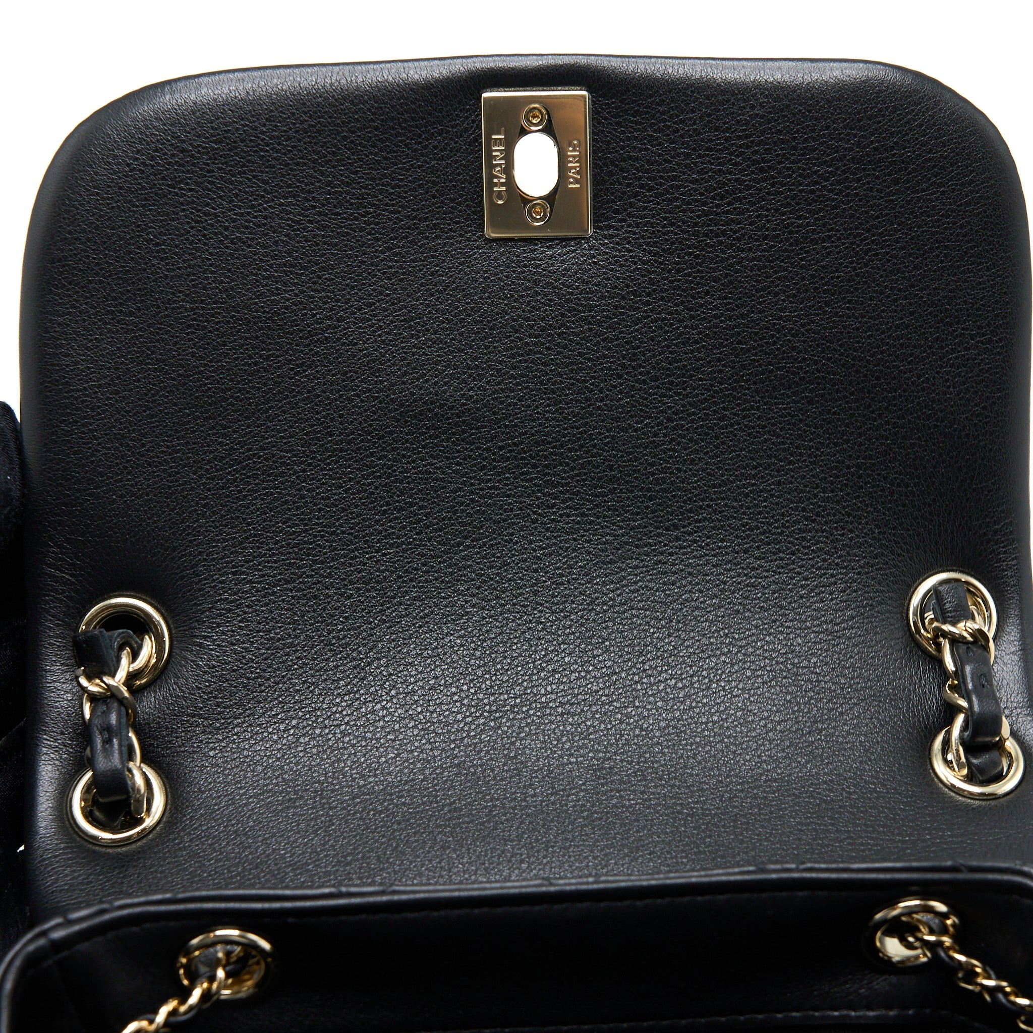 CHANEL 23C LARGE DUMA BACKPACK CALFSKIN BLACK LGHW (MICROCHIP)