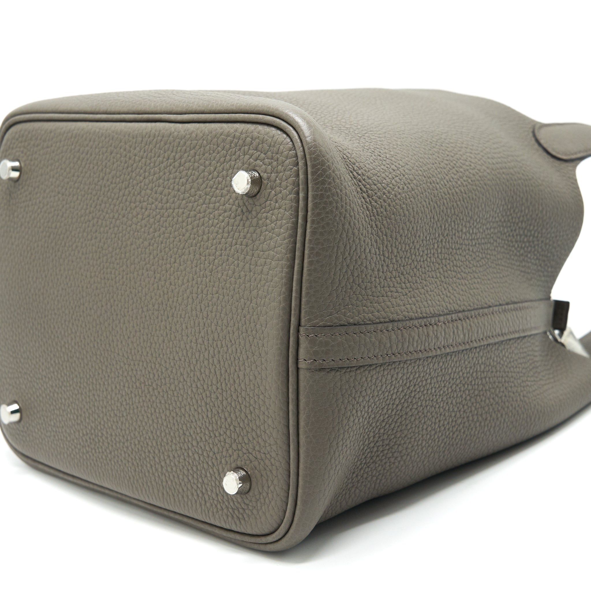 HERMES PICOTIN 22 LOCK BAG GRIS ETAIN SHW