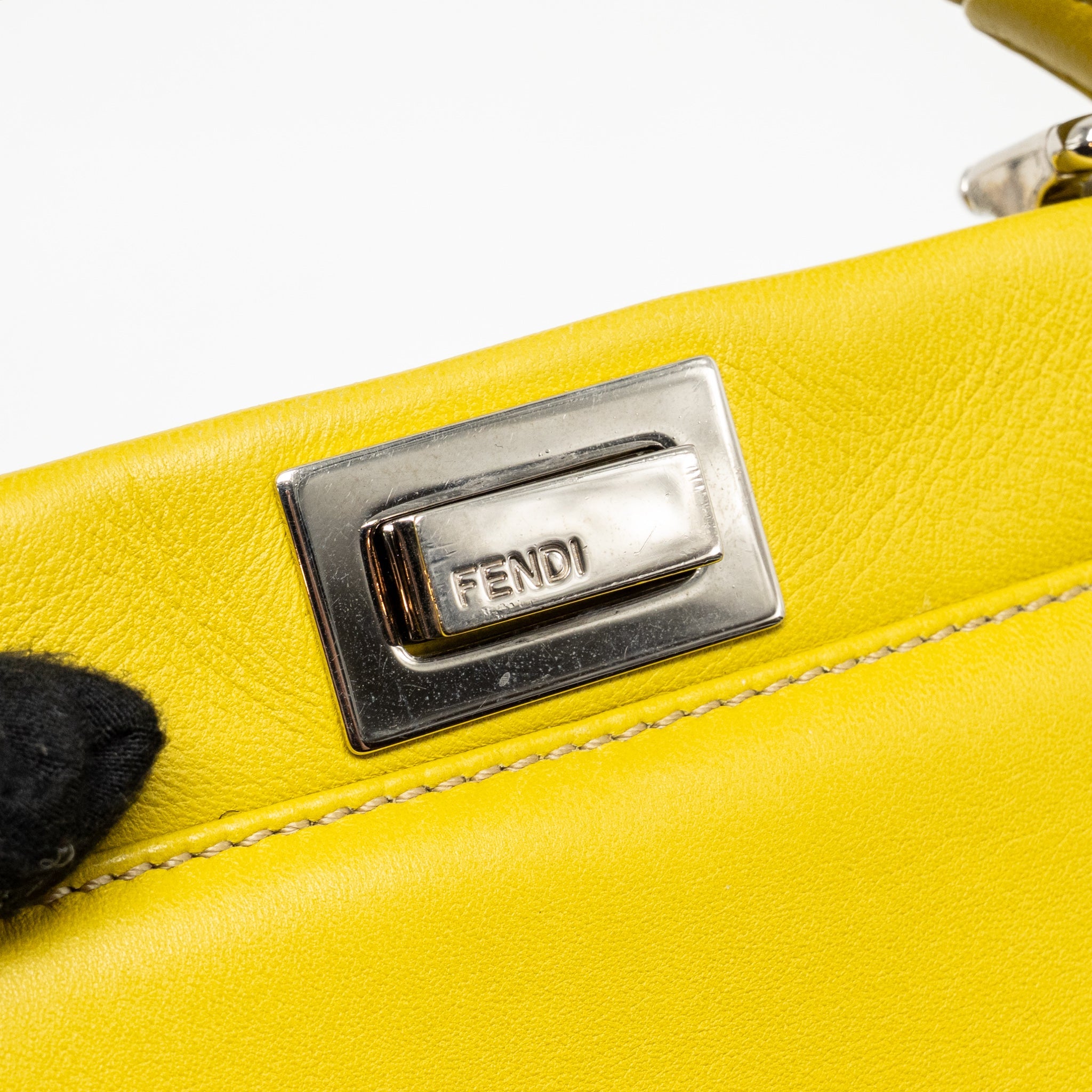 FENDI MINI PEEKABOO LAMBSKIN LIGHT GREEN SHW