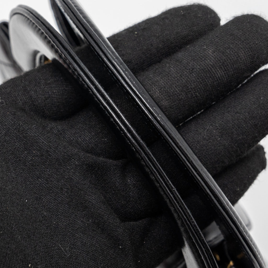 CHANEL 23K MINI SHOPPING TOTE CALFSKIN BLACK GHW(MICROCHIP)