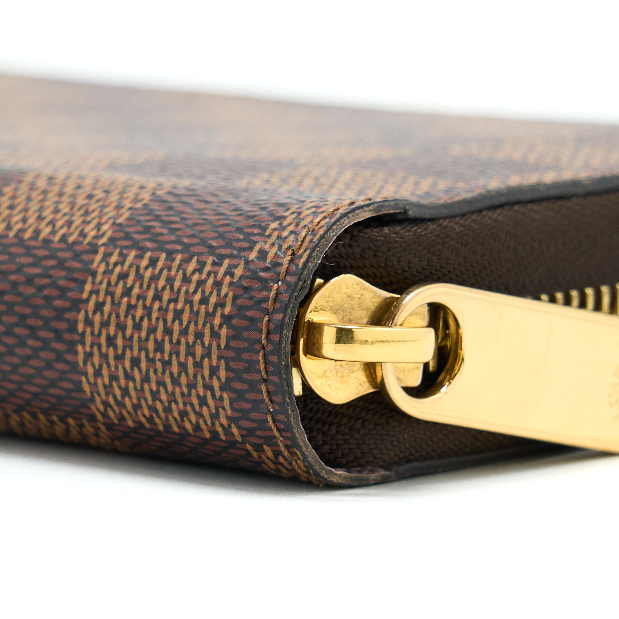 LOUIS VUITTON ZIPPY WALLET DAMIER EBENE CANVAS/ ROSE BALLERINE GHW