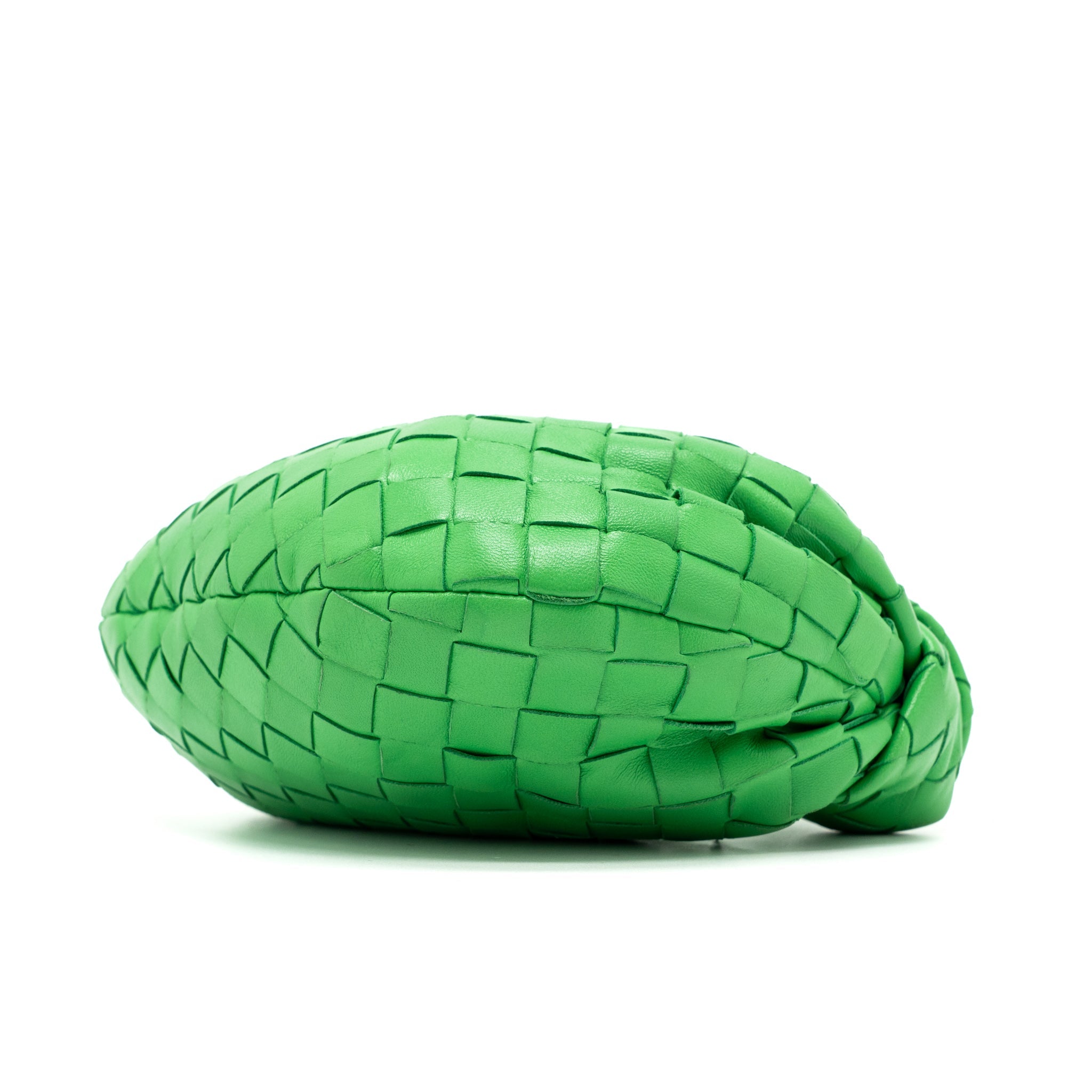 BOTTEGA VENETA MINI JODIE LAMBSKIN GREEN SHW