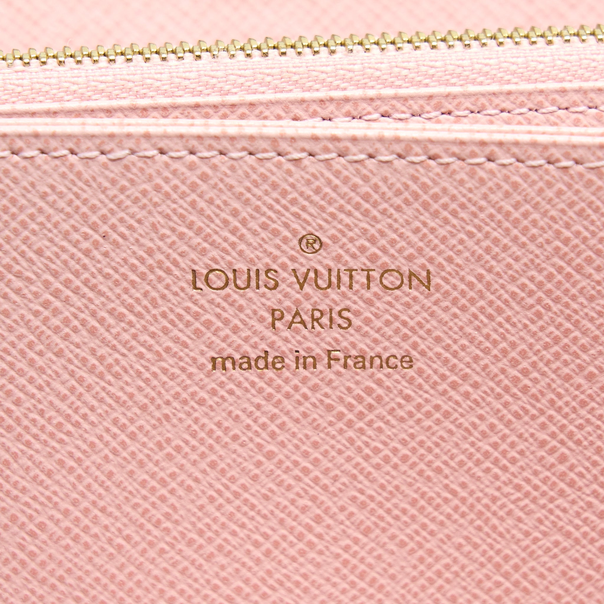 LOUIS VUITTON ZIPPY WALLET DAMIER EBENE CANVAS/ ROSE BALLERINE GHW