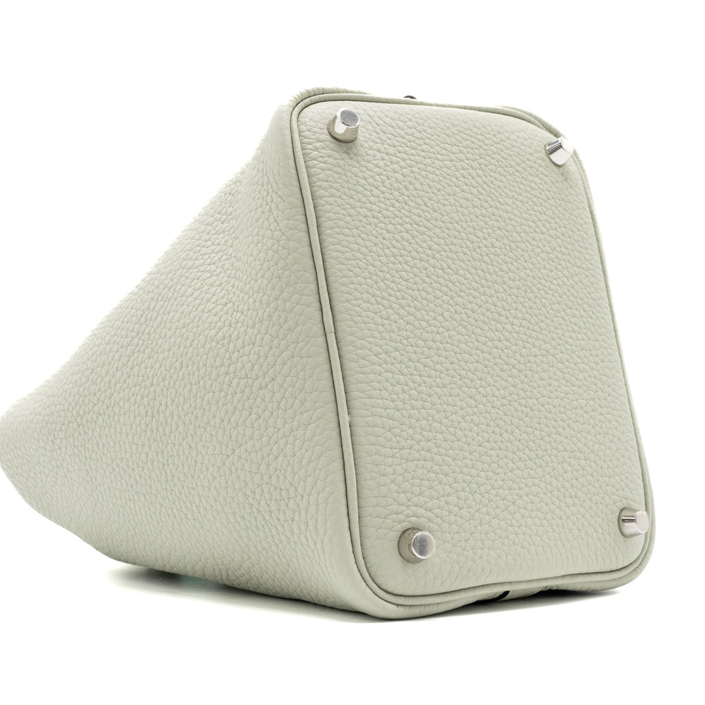 HERMES PICOTIN 18 LOCK BAG CLEMENCE / SWIFT GRIS NEVE/ VERT COMICS SHW