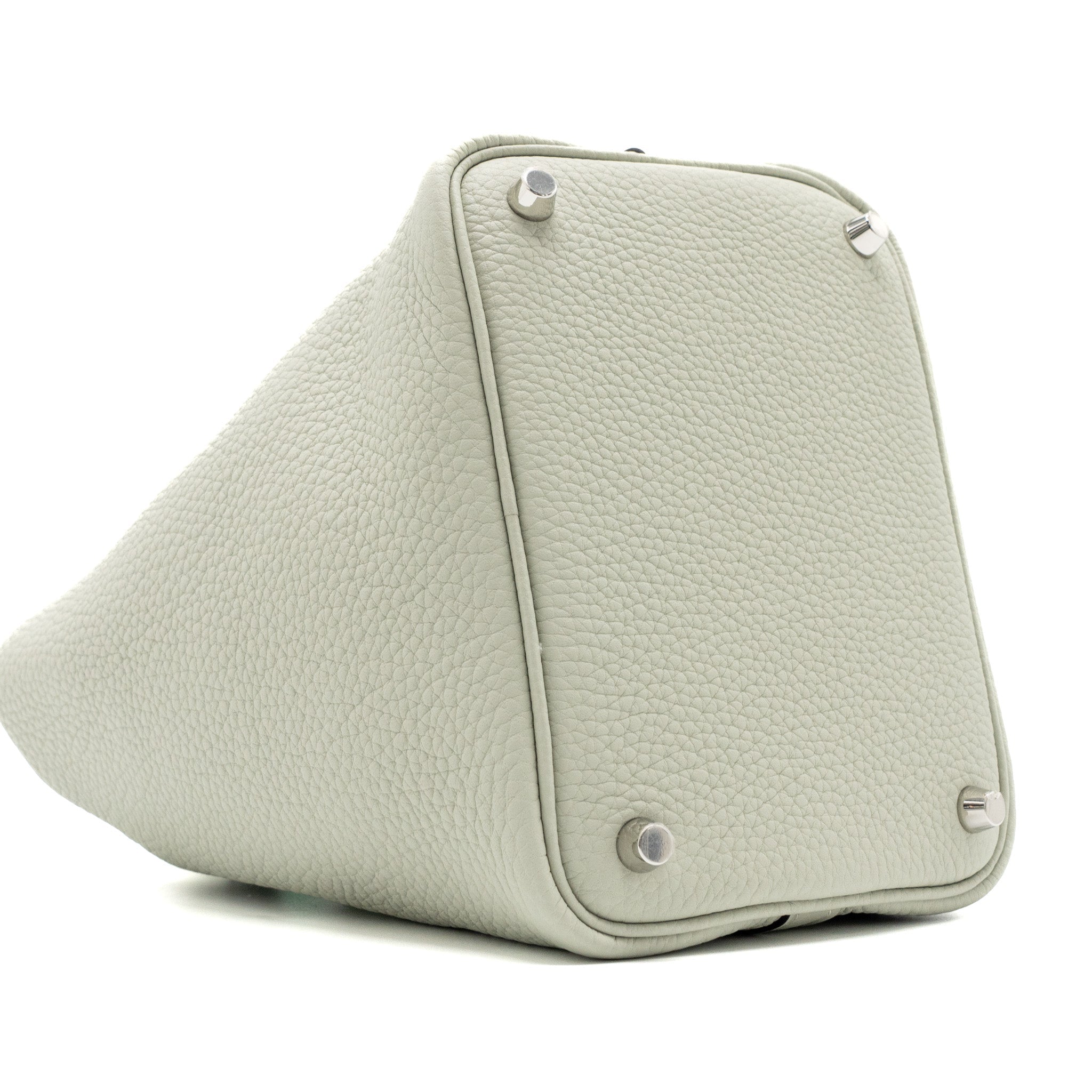 HERMES PICOTIN 18 LOCK BAG CLEMENCE / SWIFT GRIS NEVE/ VERT COMICS SHW