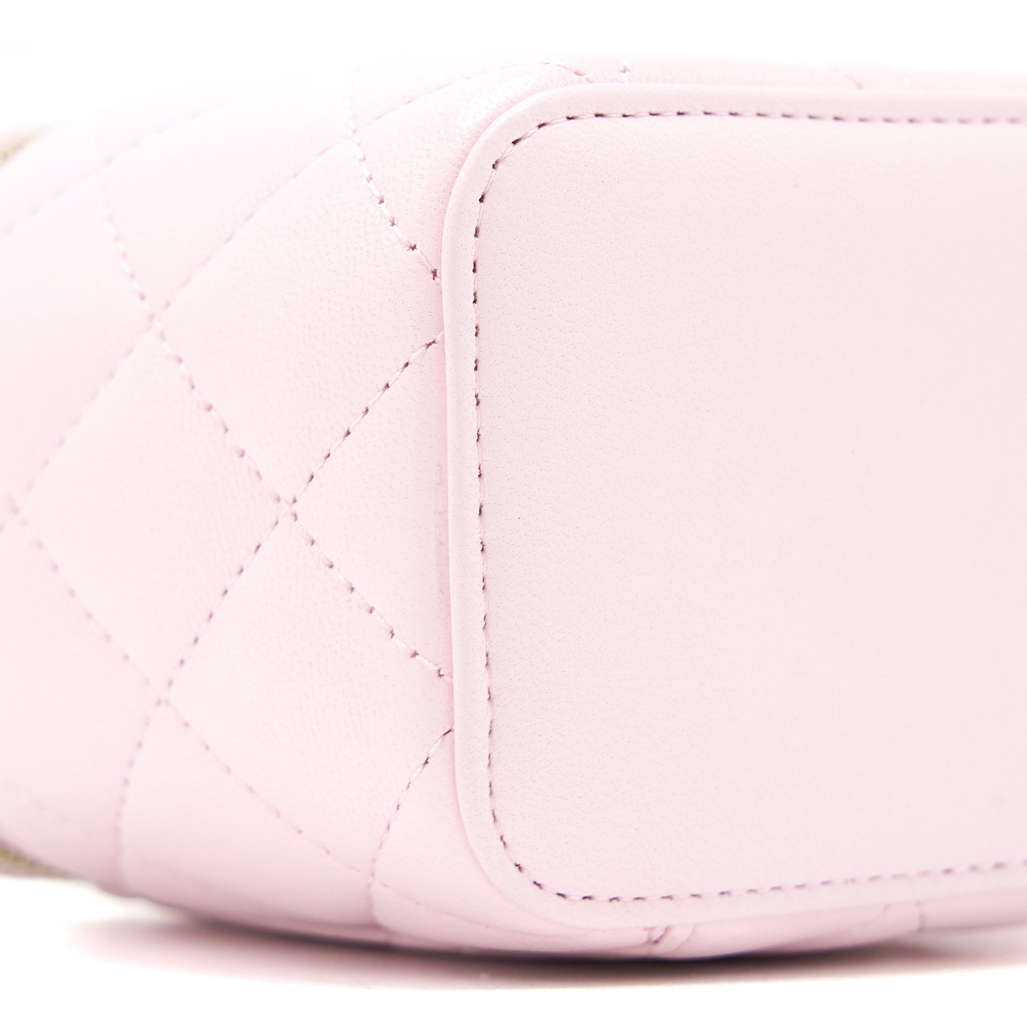 CHANEL TOP HANDLE MINI VANITY LAMBSKIN PINK LGHW