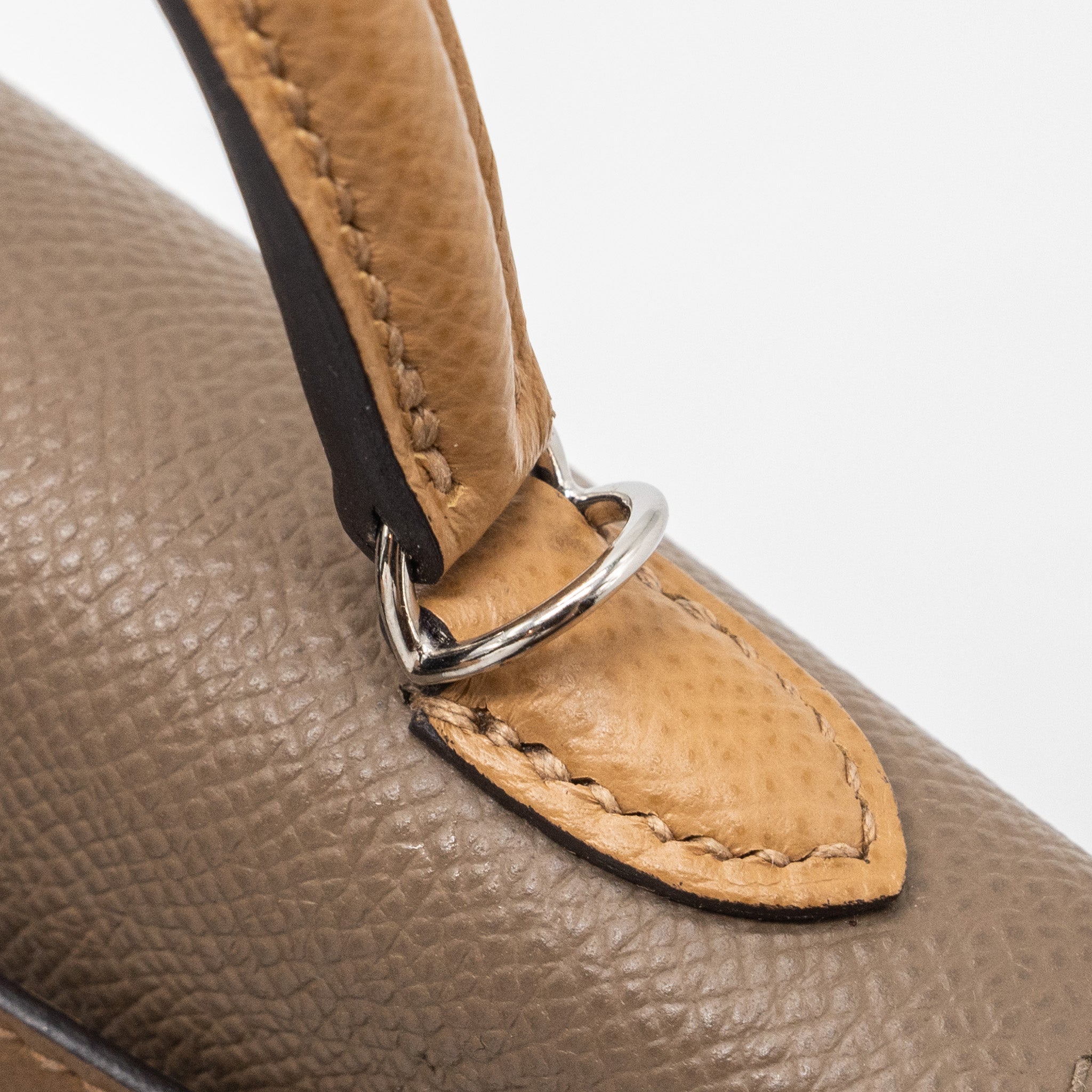 HERMES MINI KELLY II EPSOM ETOUPE/ ALEZAN/ BISCUIT SHW