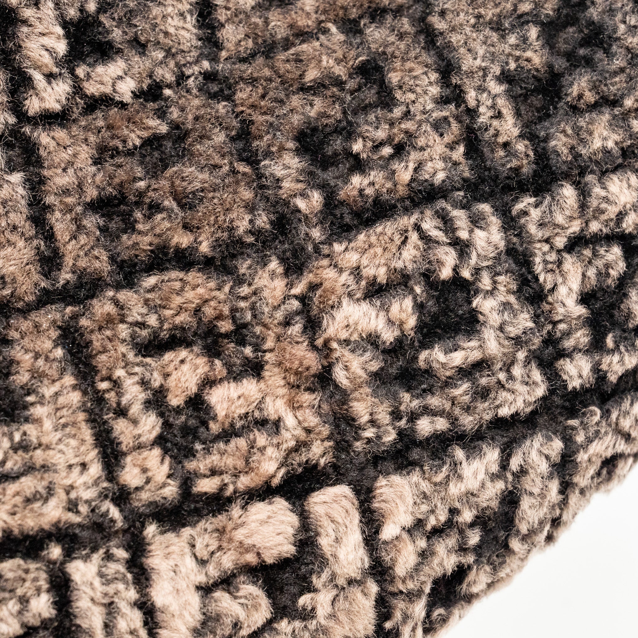 FENDI MEDIUM FENDI FIRST CLUTCH BAG SHEARLING BROWN GHW