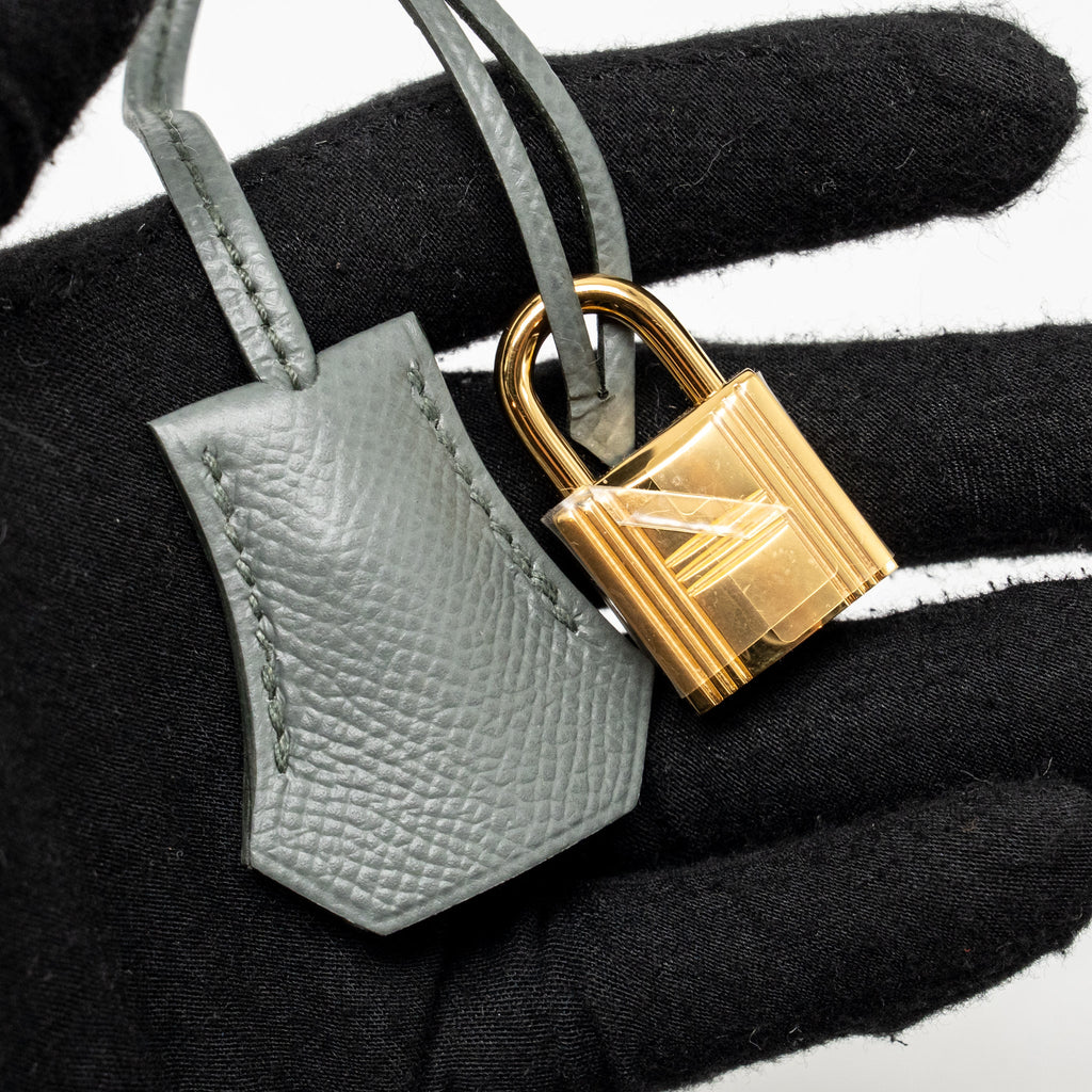 HERMES KELLY 25 EPSOM VERT AMANDE GHW