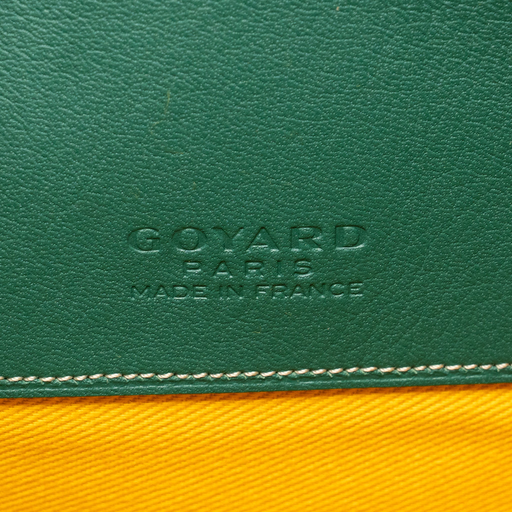 GOYARD SENAT MM POUCH GOYARDINE CANVAS GREEN SHW