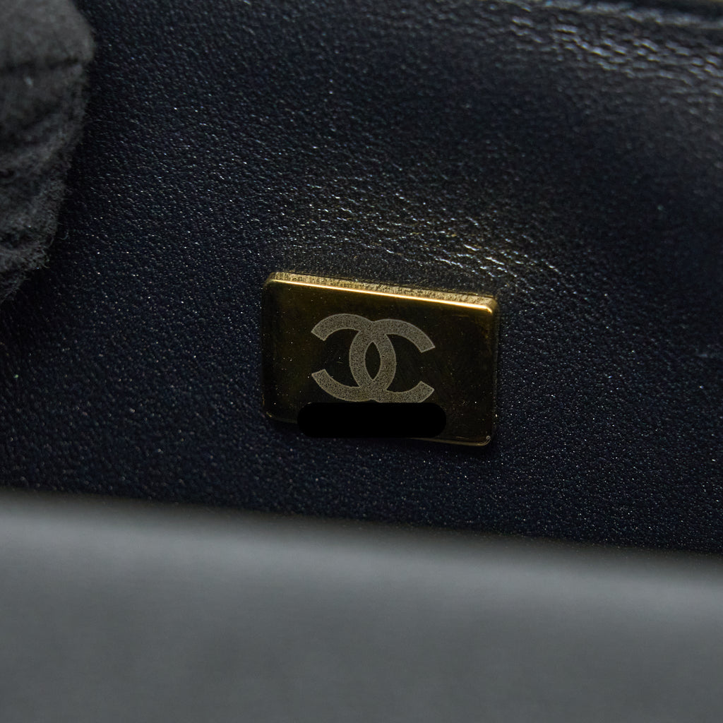 CHANEL MINI BOY BAG CALFSKIN BLACK LGHW (MICROCHIP)