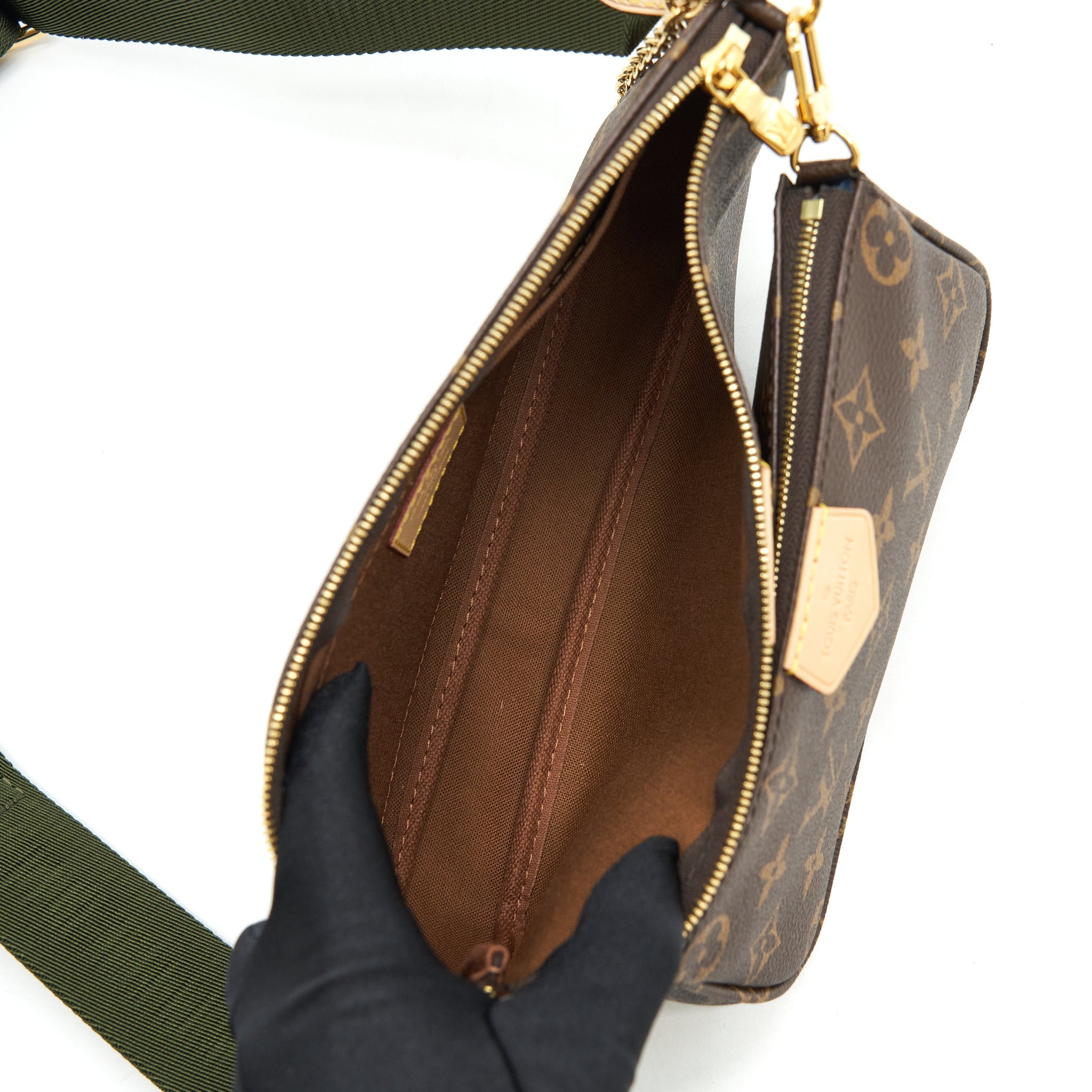 LOUIS VUITTON MULTI POCHETTE WITH KHAKI STRAP