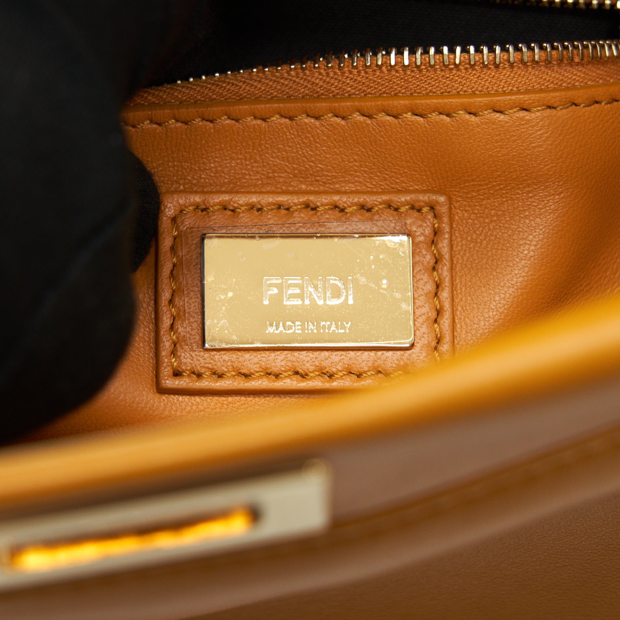 FENDI MINI PEEKABOO APRICOT GHW