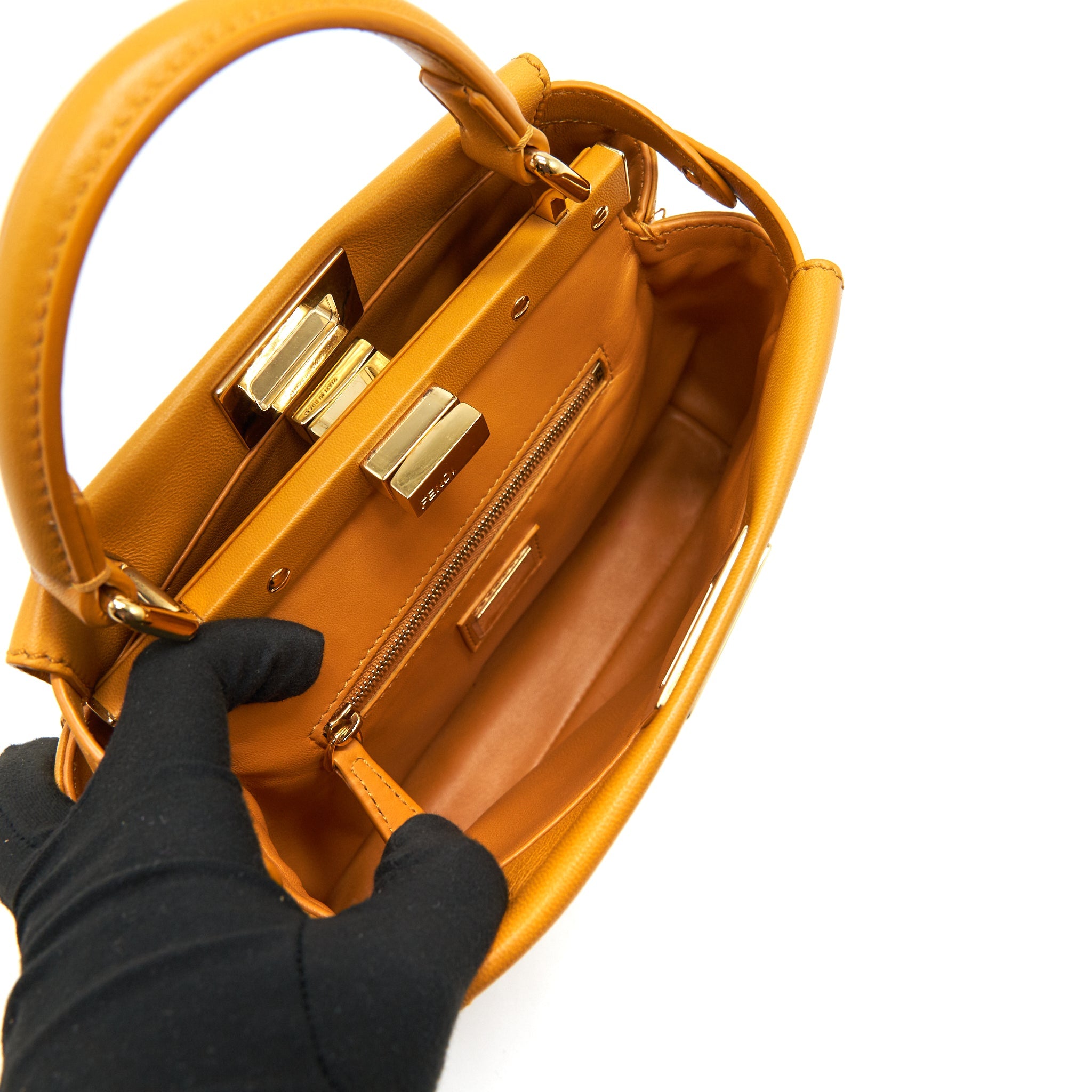 FENDI MINI PEEKABOO APRICOT GHW