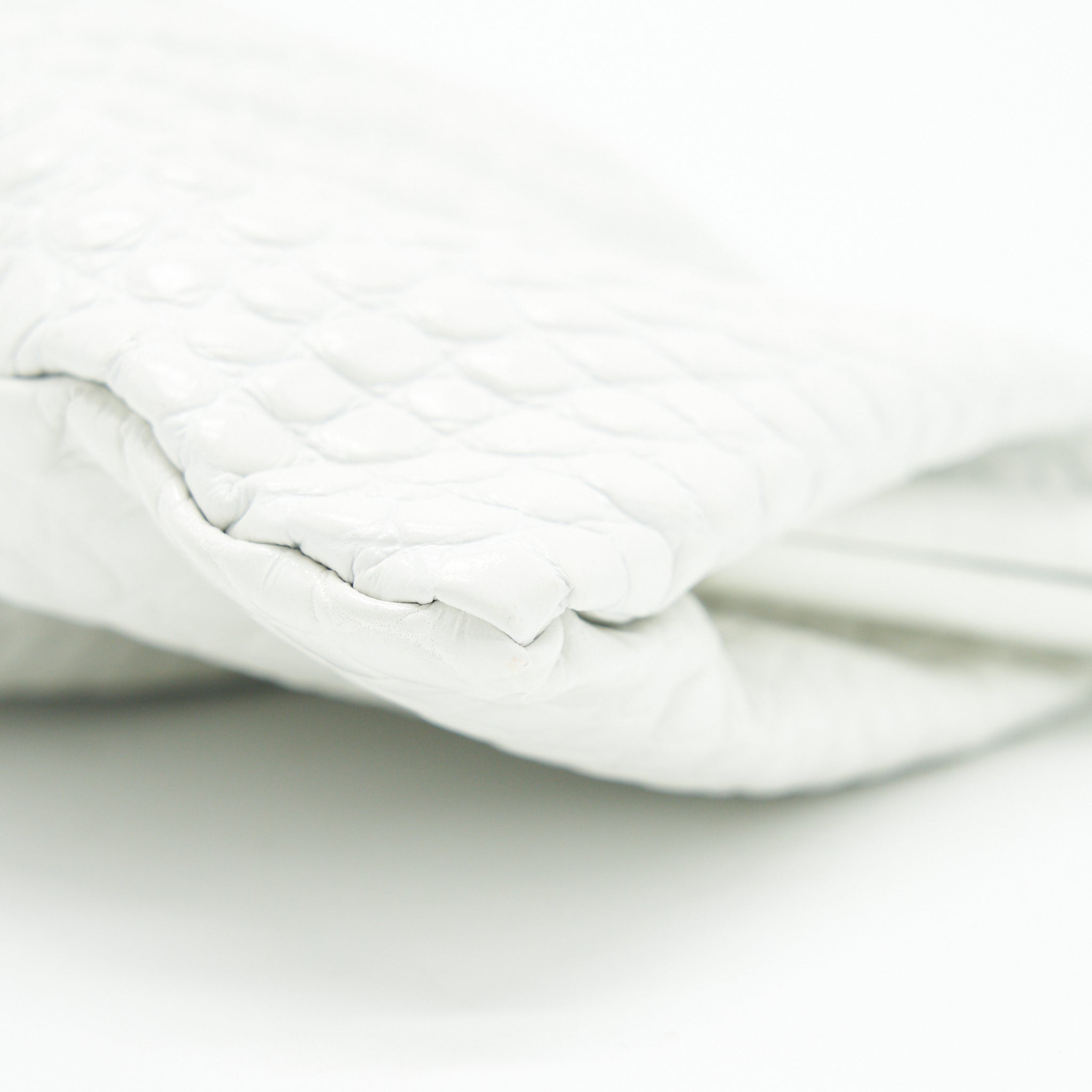 BALENCIAGA CLOUD XL CROCODILE EMBOSSED CLUTCH/ CROSSBODY BAG