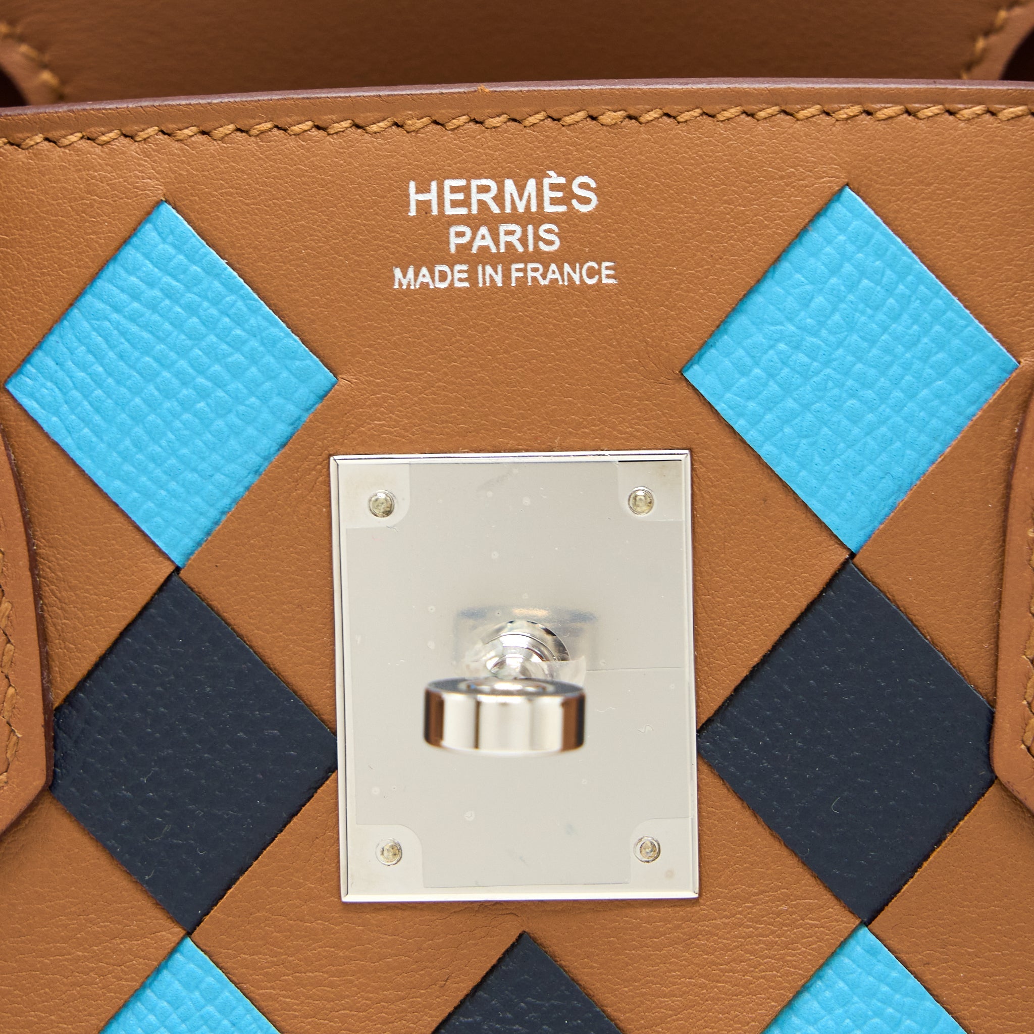 HERMES BIRKIN 30 TRESSAGE SWIFT/ EPSOM GOLD/BLEU INDIGO/BLEU NORD SHW