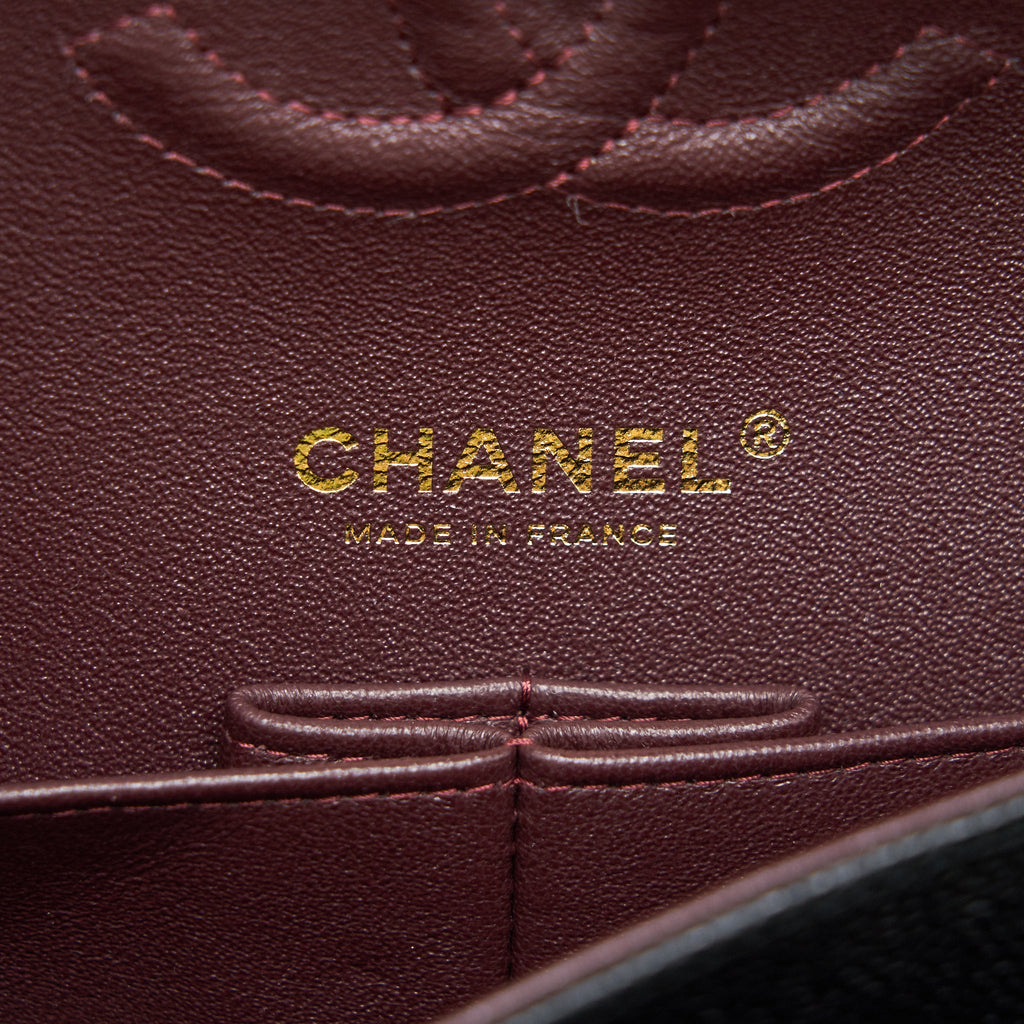 CHANEL MEDIUM CLASSIC DOUBLE FLAP BAG CAVIAR BLACK GHW