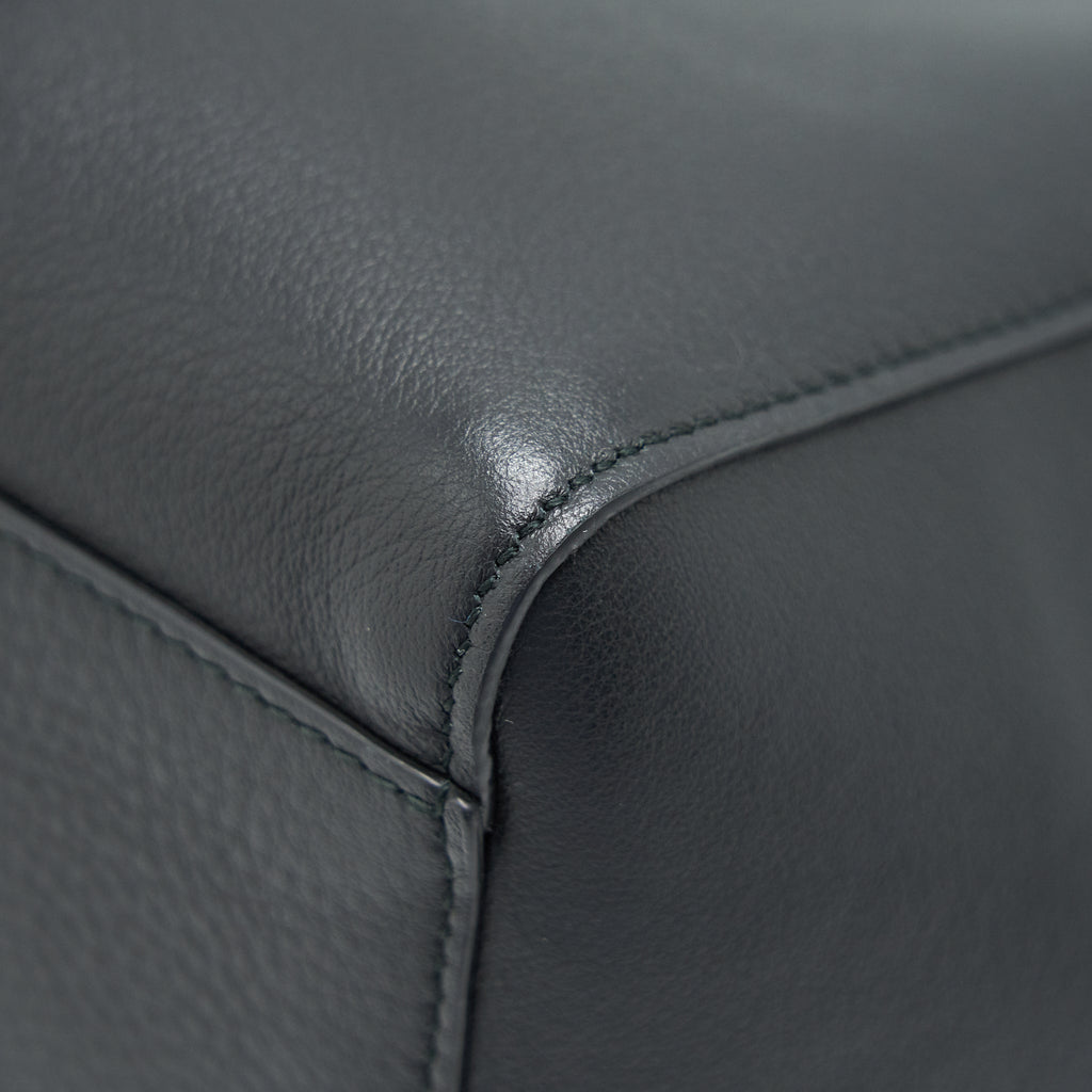 BALENCIAGA LEATHER SHOPPING TOTE BAG BLACK