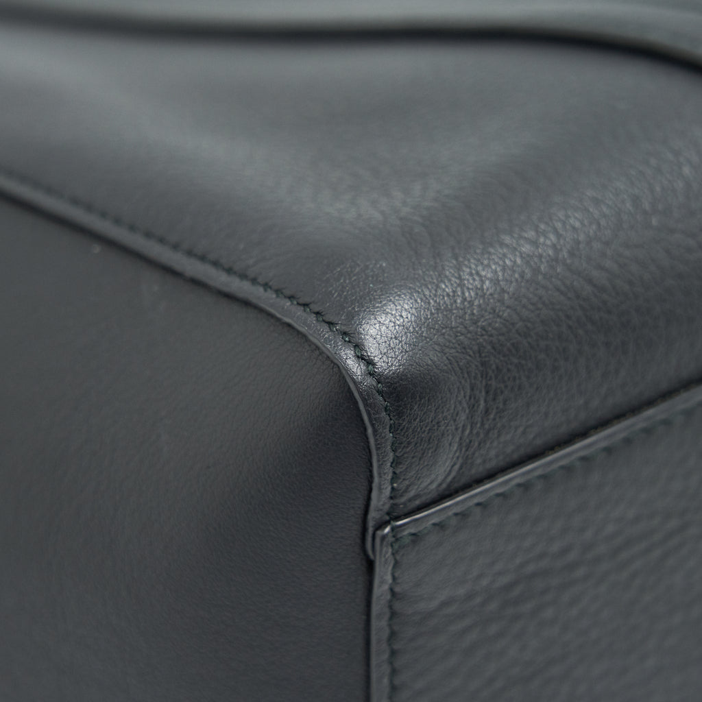 BALENCIAGA LEATHER SHOPPING TOTE BAG BLACK