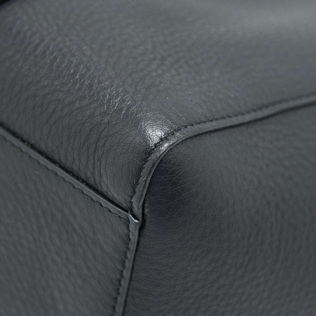 BALENCIAGA LEATHER SHOPPING TOTE BAG BLACK