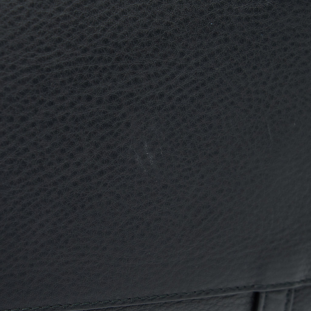 BALENCIAGA LEATHER SHOPPING TOTE BAG BLACK