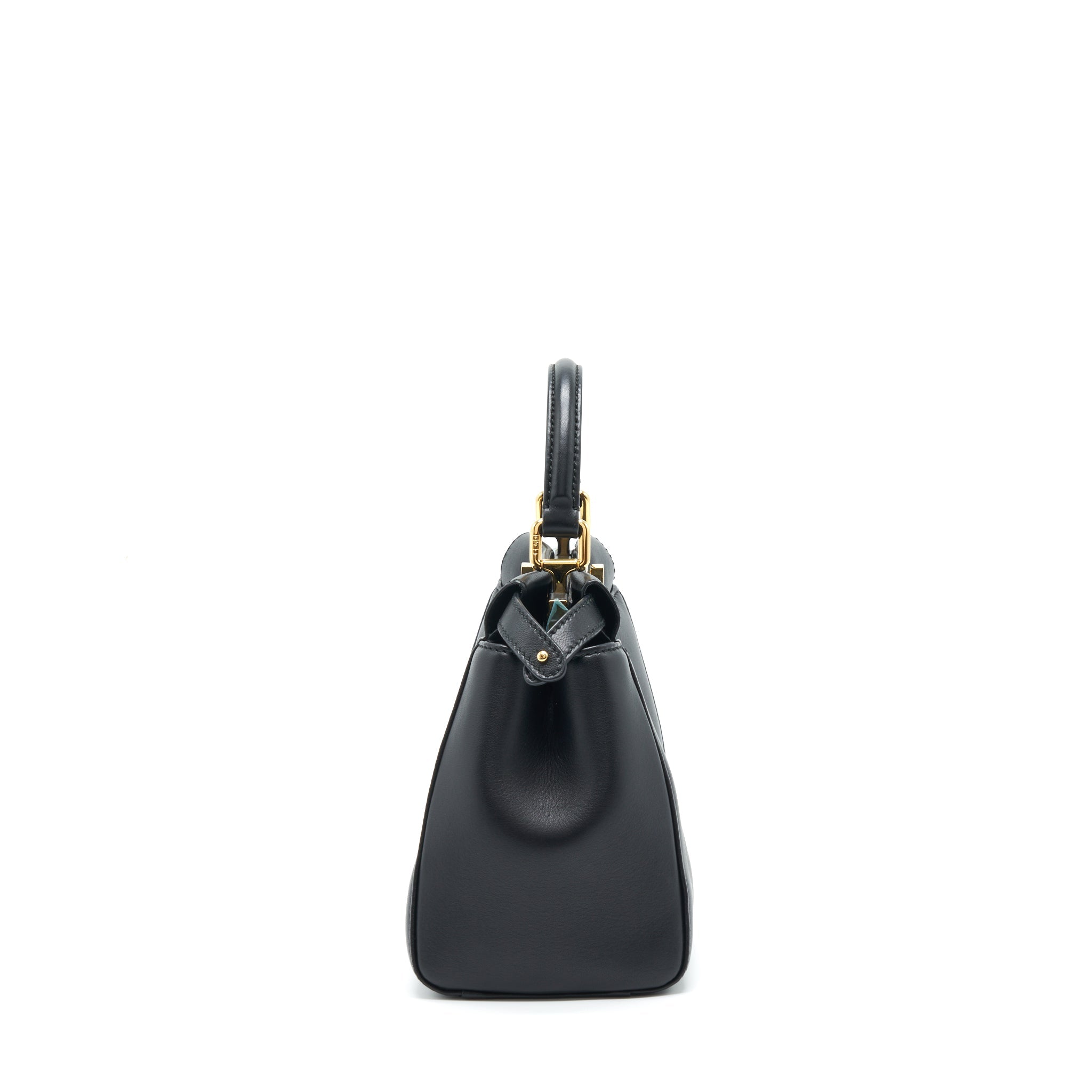 FENDI MINI PEEKABOO LAMBSKIN BLACK GHW