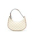 CELINE AVA BAG TRIOMPHE CANVAS AND LEATHER WHITE GHW