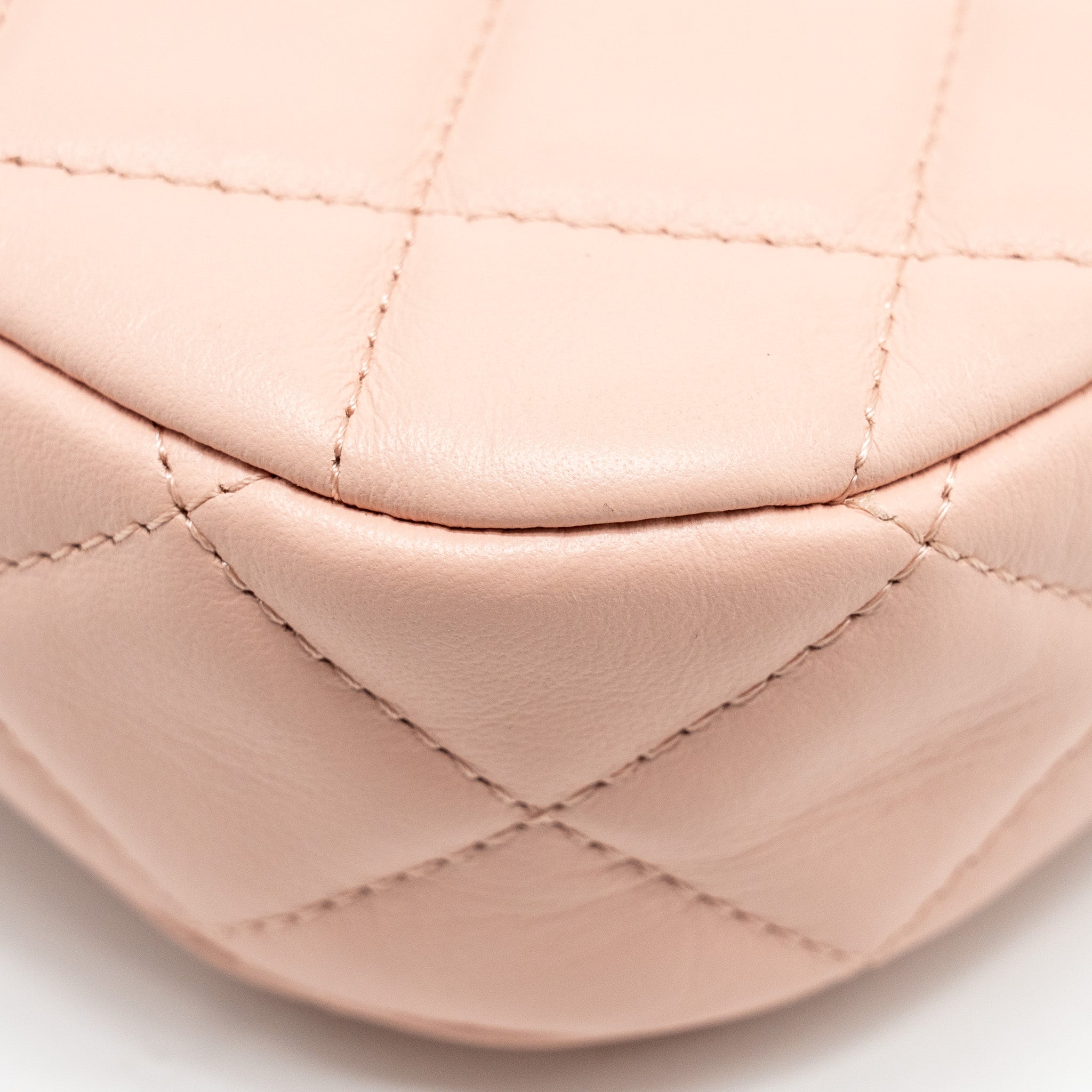 CHANEL 23K SMALL HOBO BAG CALFSKIN PINK GHW (MICROCHIP)