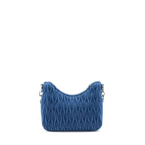 MIUMIU MATELASSE DENIM SHOULDER BAG SHW