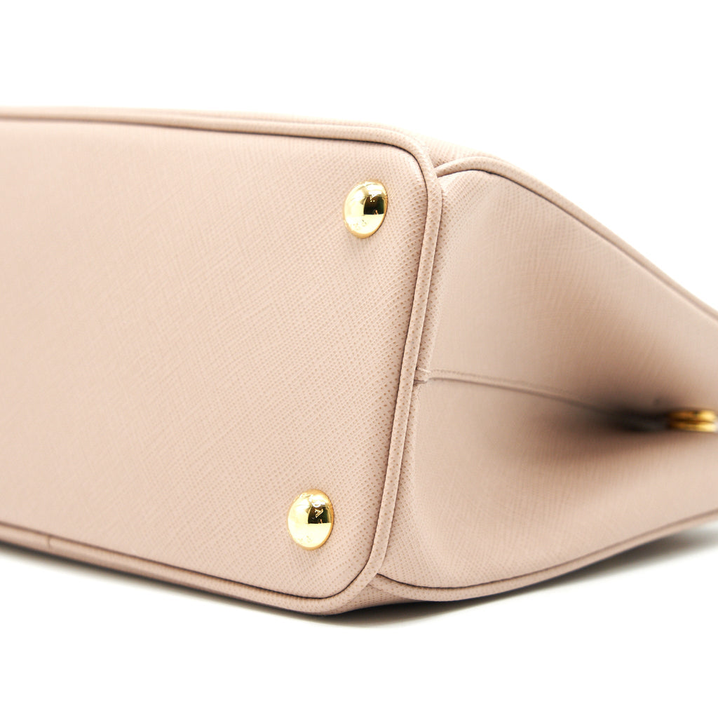 PRADA SAFFIANO LEATHER MINI BEIGE WITH STRAP
